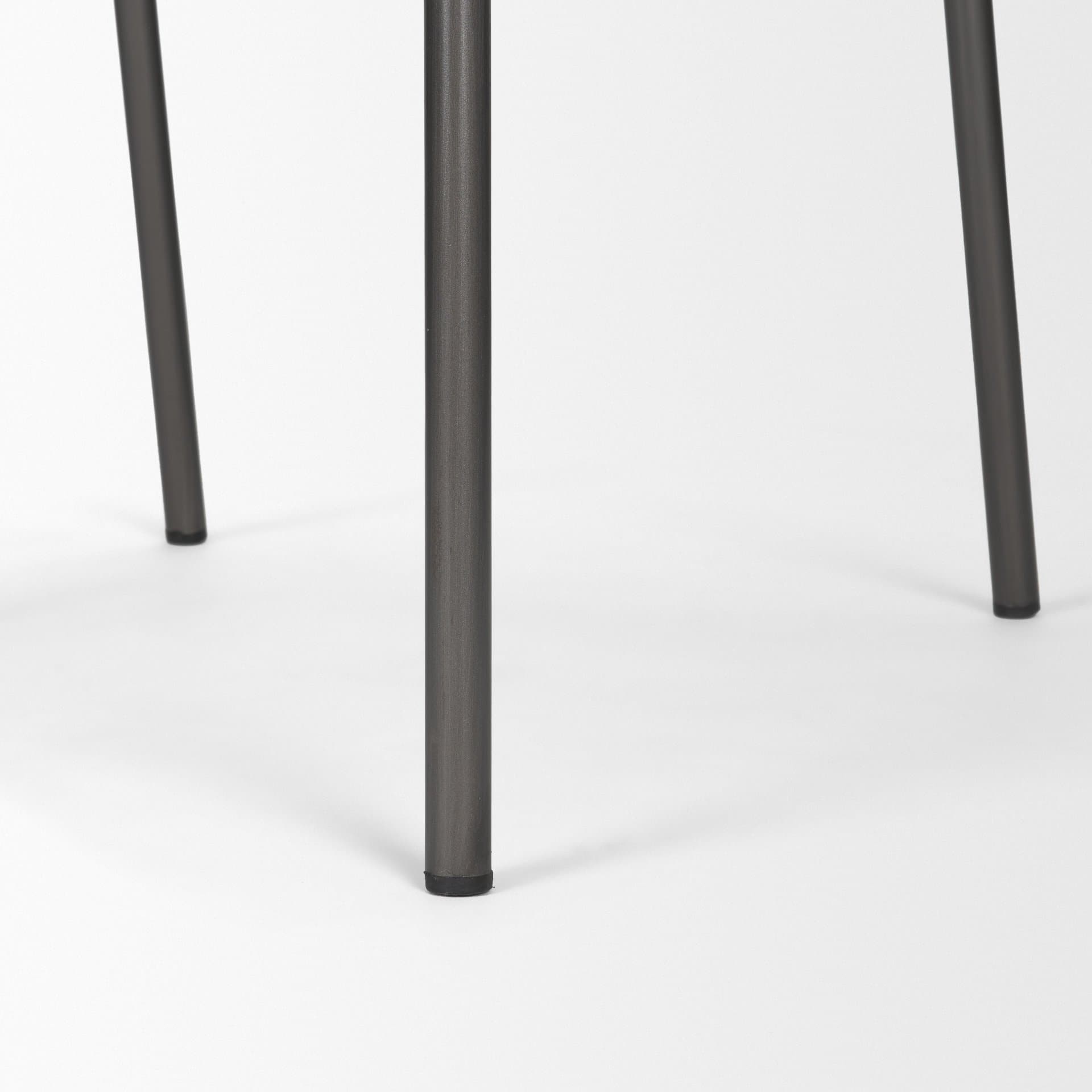 Kavalan Low Back 37.5in Seat Bar Stool | Ebony Leather w/ Black Metal — product photograph