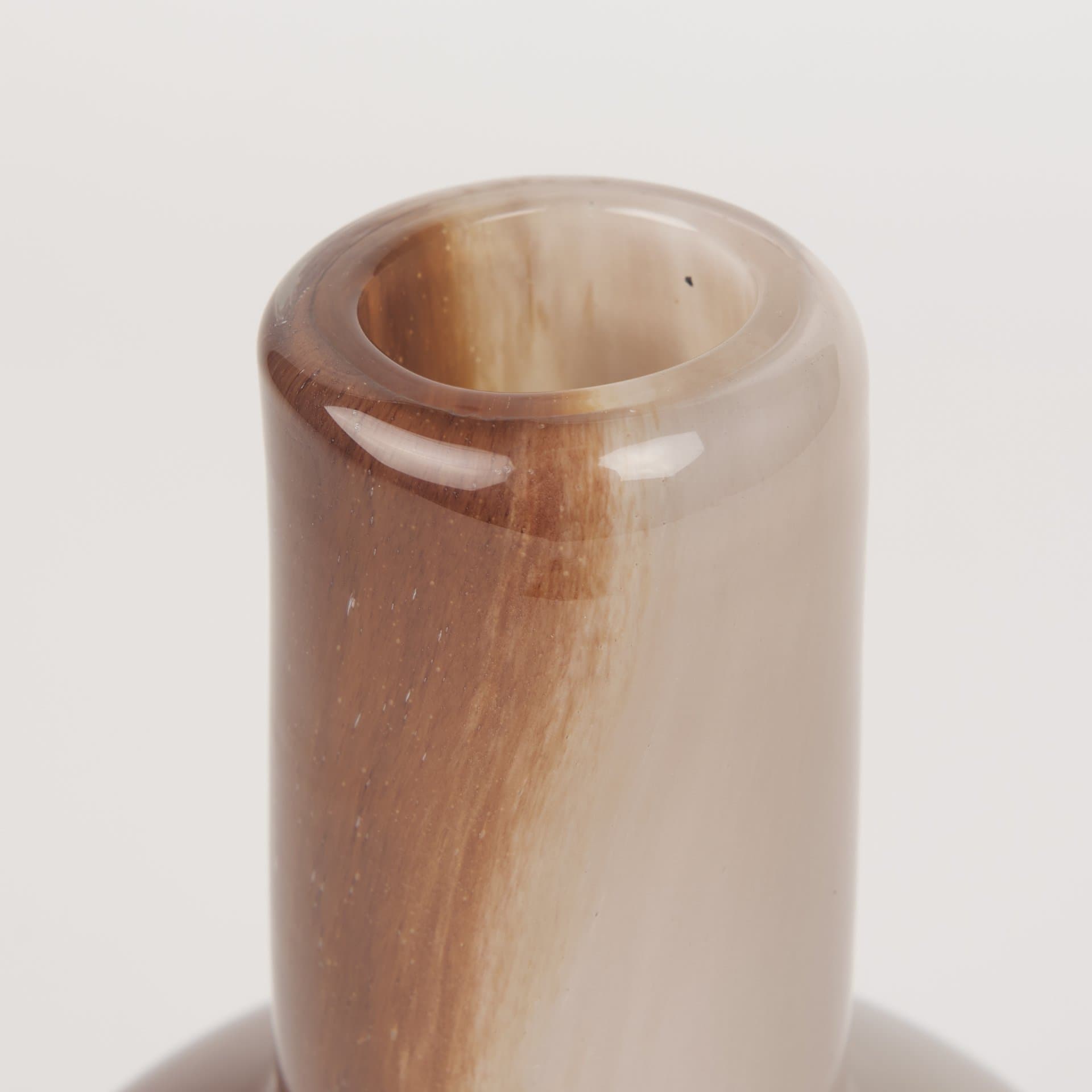 Marans Short Amber Multi-Color Glass Vase — product photograph