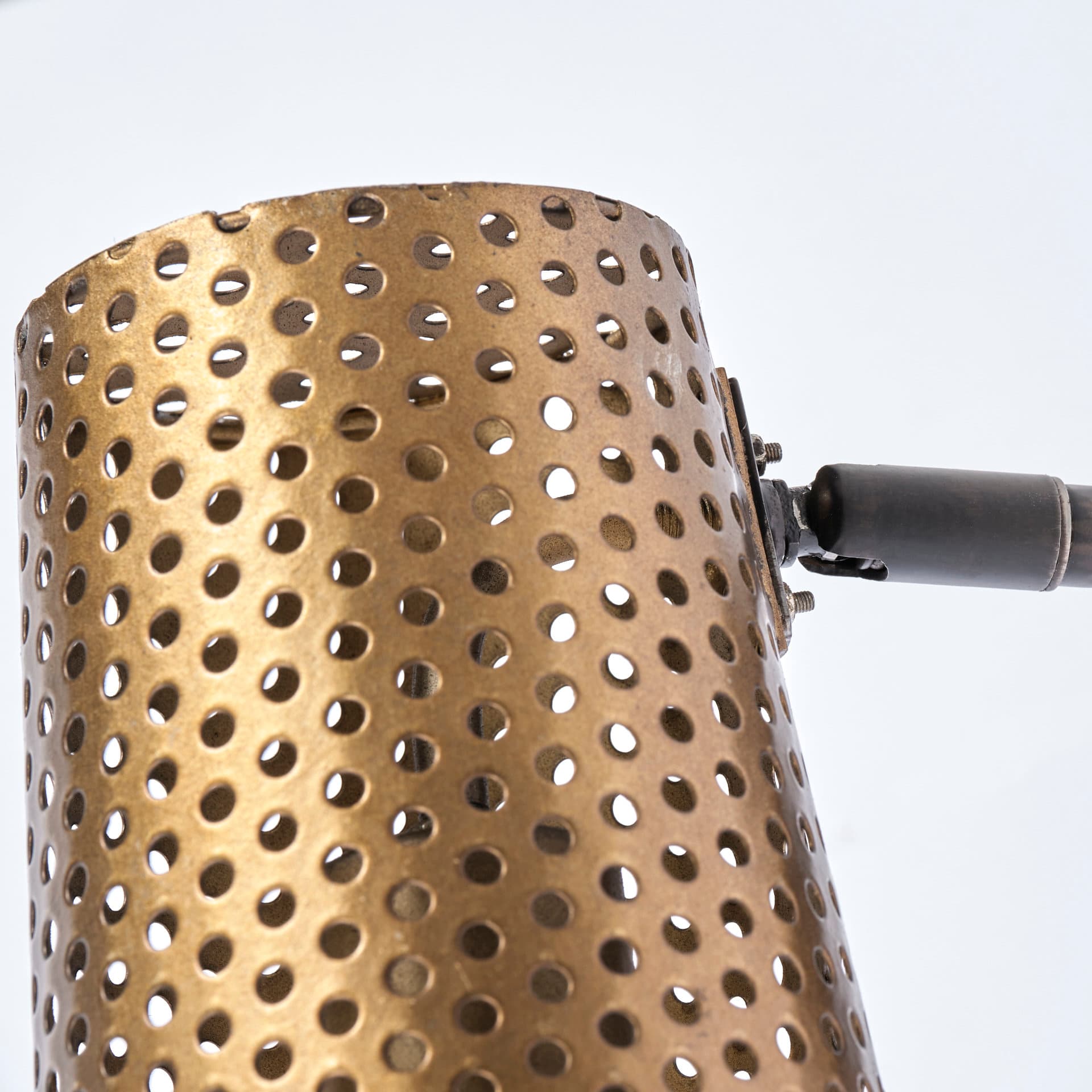 Wesley I 11x10.2 Gold Toned Perforated Metal Cone Wall Sconce — product photograph