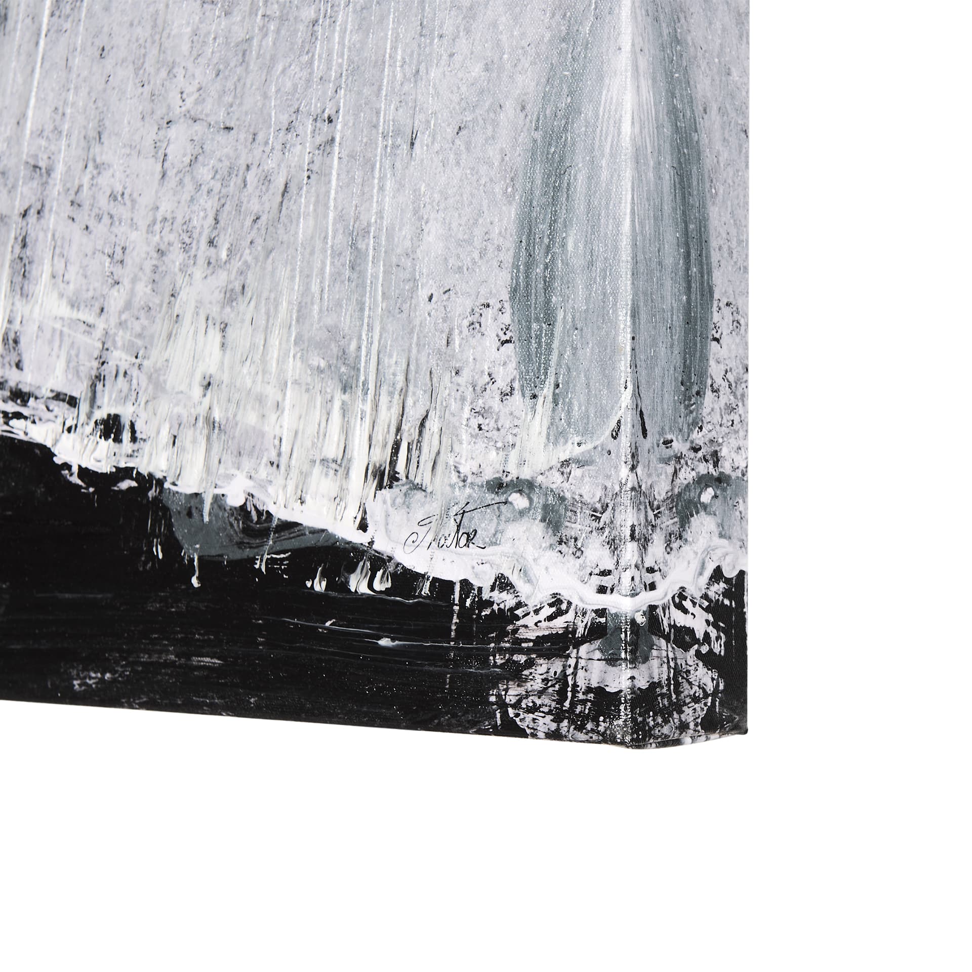 Black Composition I by Mercana Studio a Hand Embellished Textured Canvas — product photograph