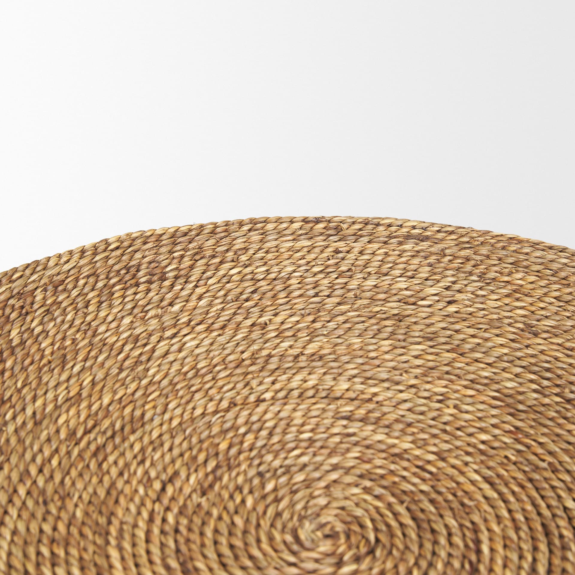 Wenopa Matte Black Wood w/ Natural Jute Accent Tables — product photograph