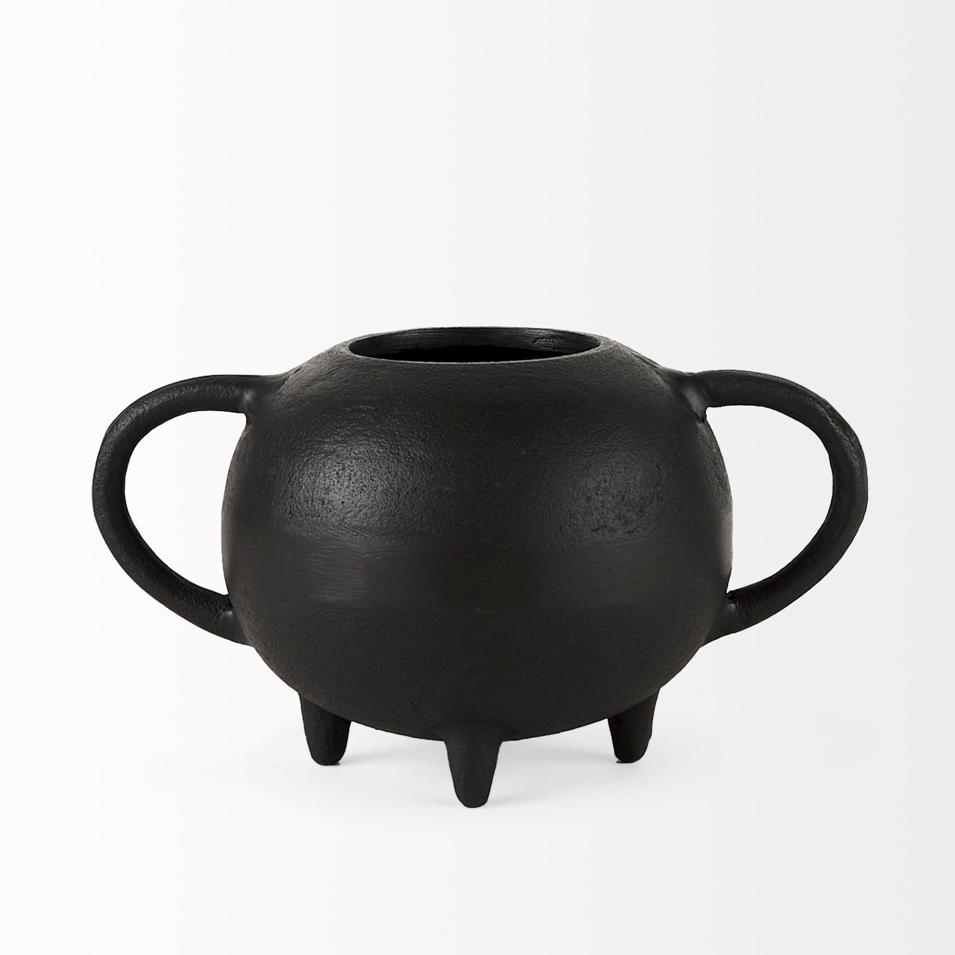 Cyrus Black Spherical Vase Decorative Object — product photograph