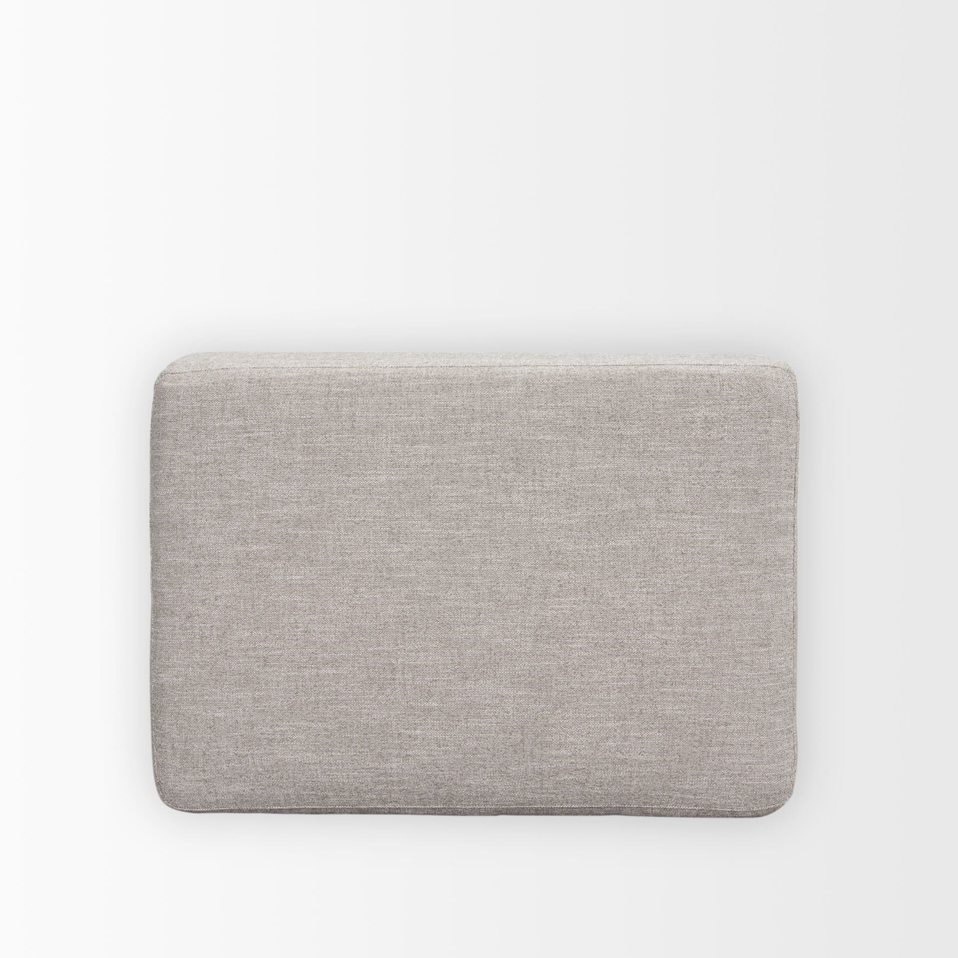 Halston Small Ottoman Light Gray Performance Fabric — product photograph