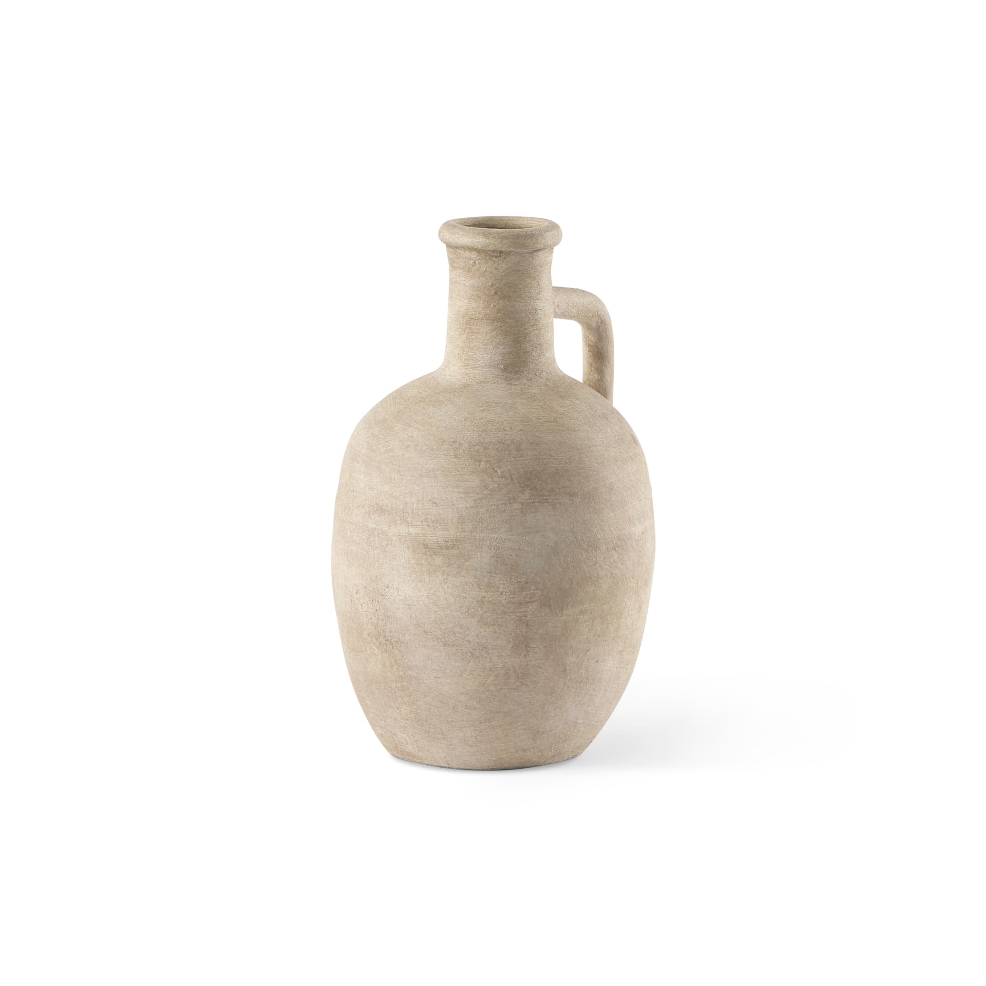 Zenni 5.3L x 5.3W x 9.3H Warm Beige Ceramic Vase — product photograph