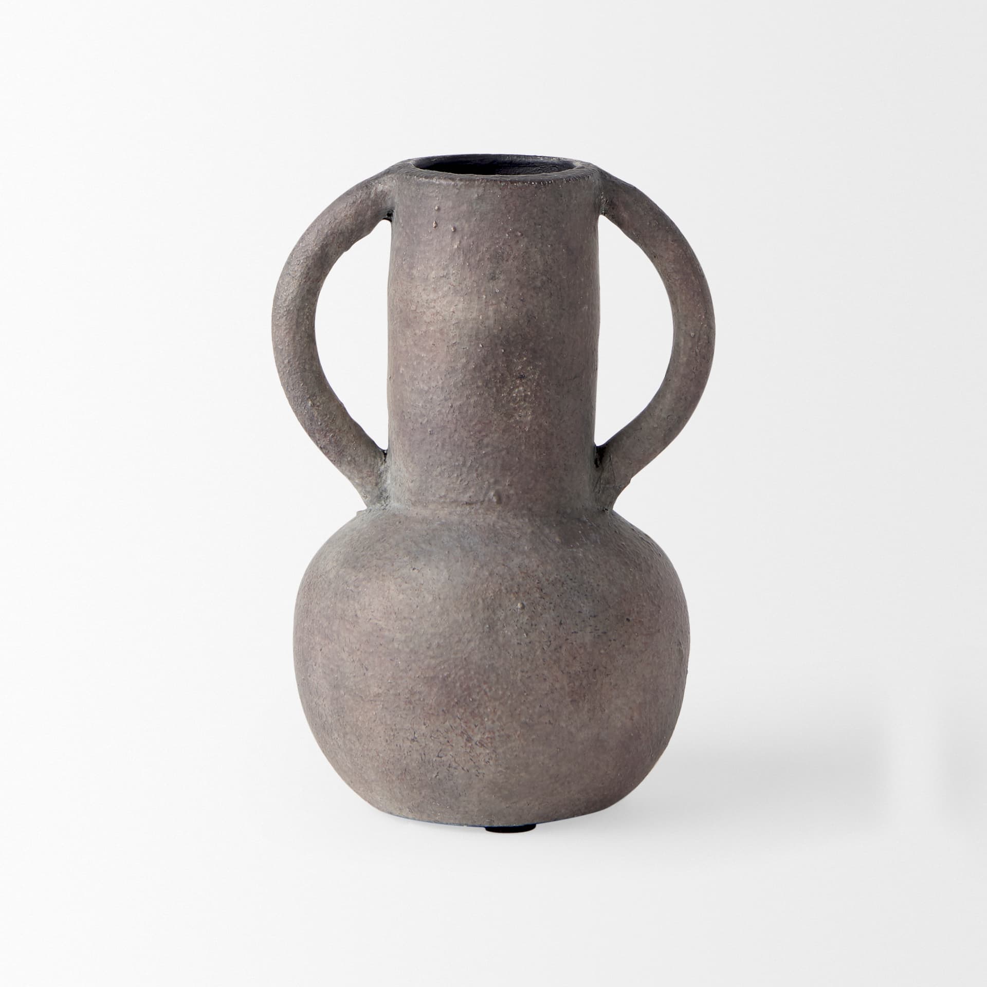 Armani 6.7H Brown-Gray Double Ear Vase — product photograph