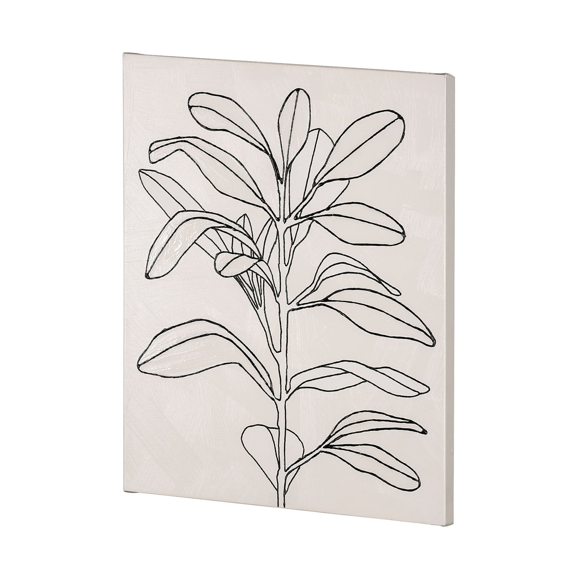 Olive Branch Countour I by Emma Scarvey a Hand Embellished Textured Canvas — product photograph