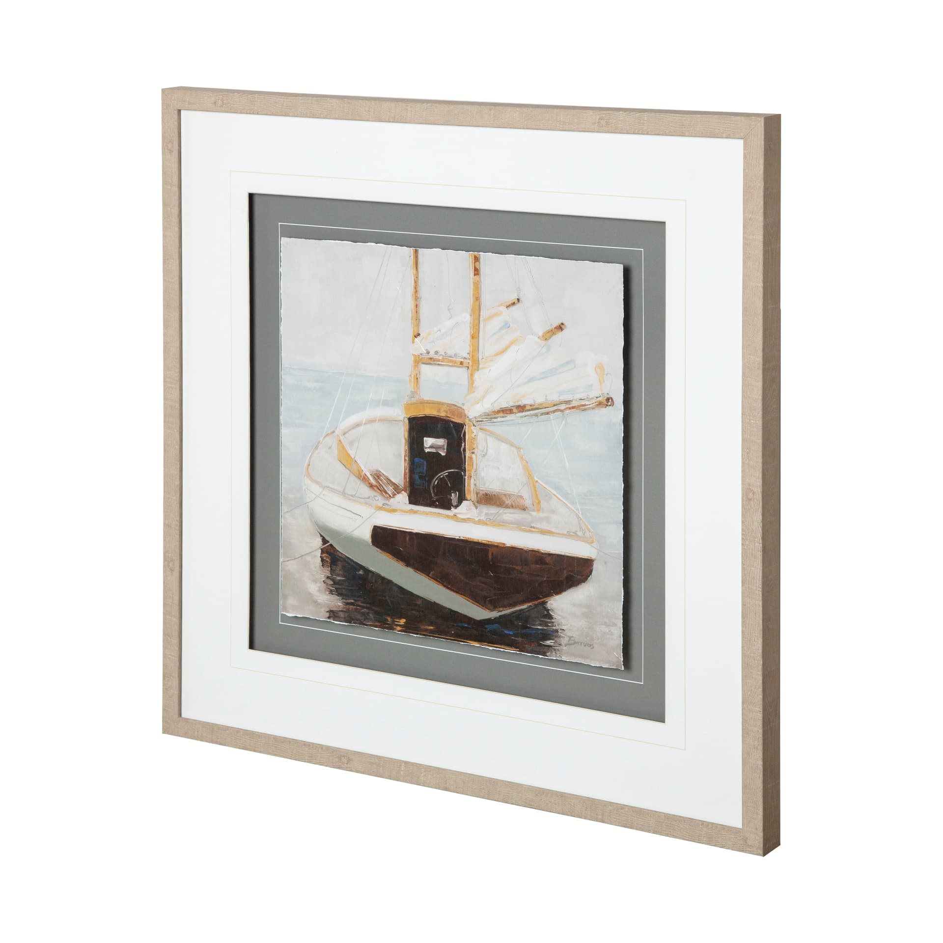 Home for the Night by Mercana Studio a Hand Embellished Textured Framed Art Print Matted under Glass — product photograph