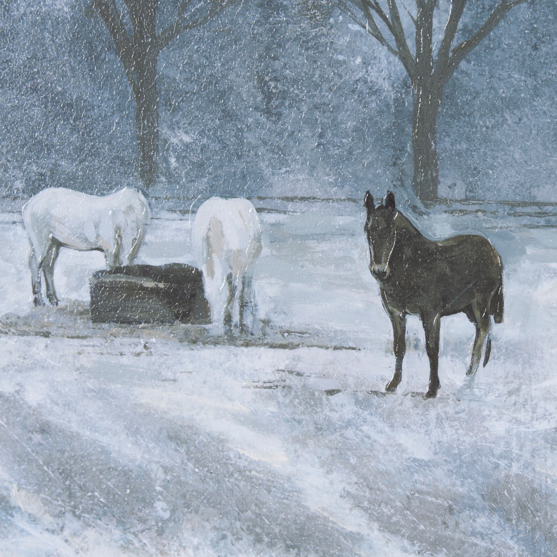Winter On The Farm I by Mercana Studio a Hand Embellished Framed Art Print — product photograph