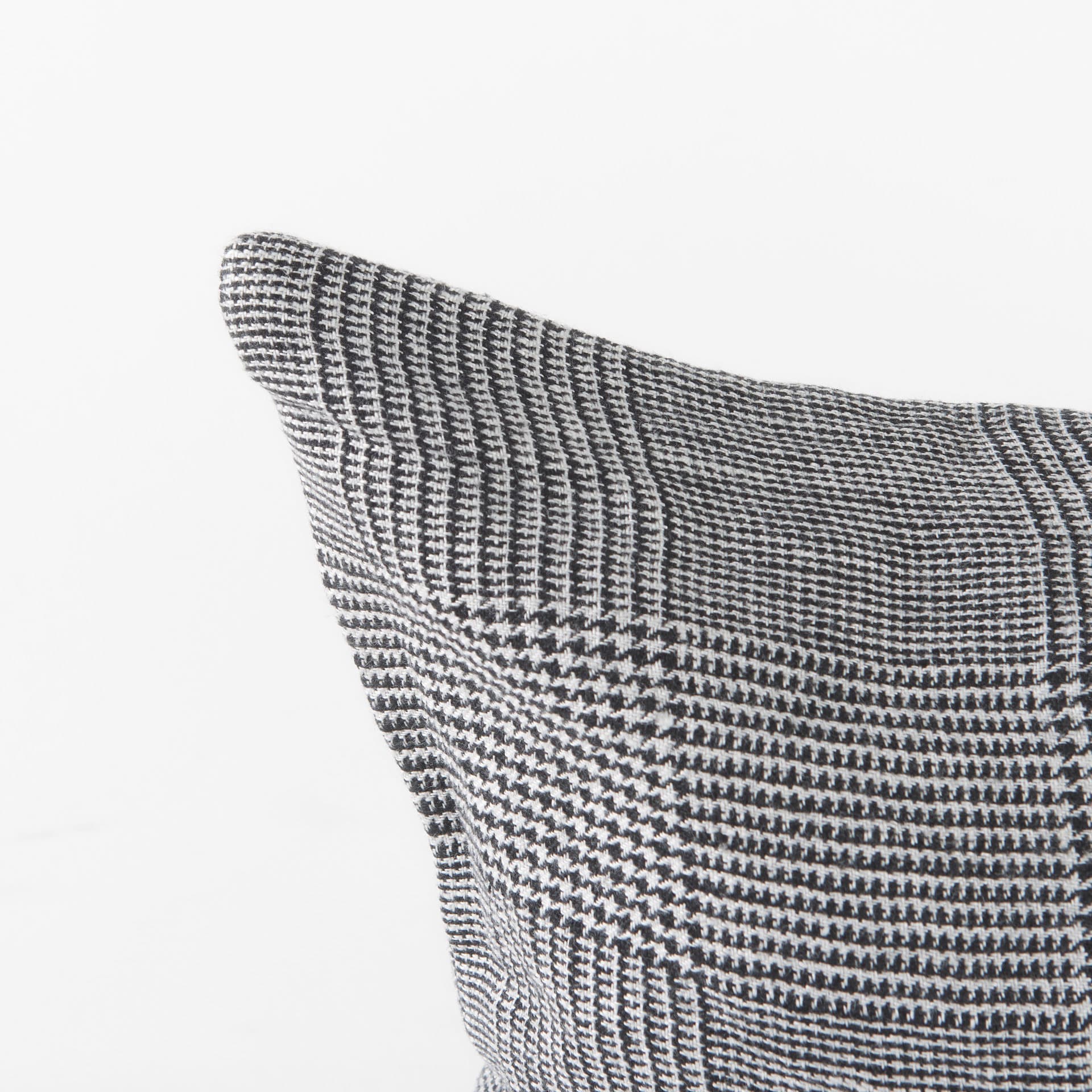 Ramone 14x26 White and Black Fabric Pillow Cover — product photograph