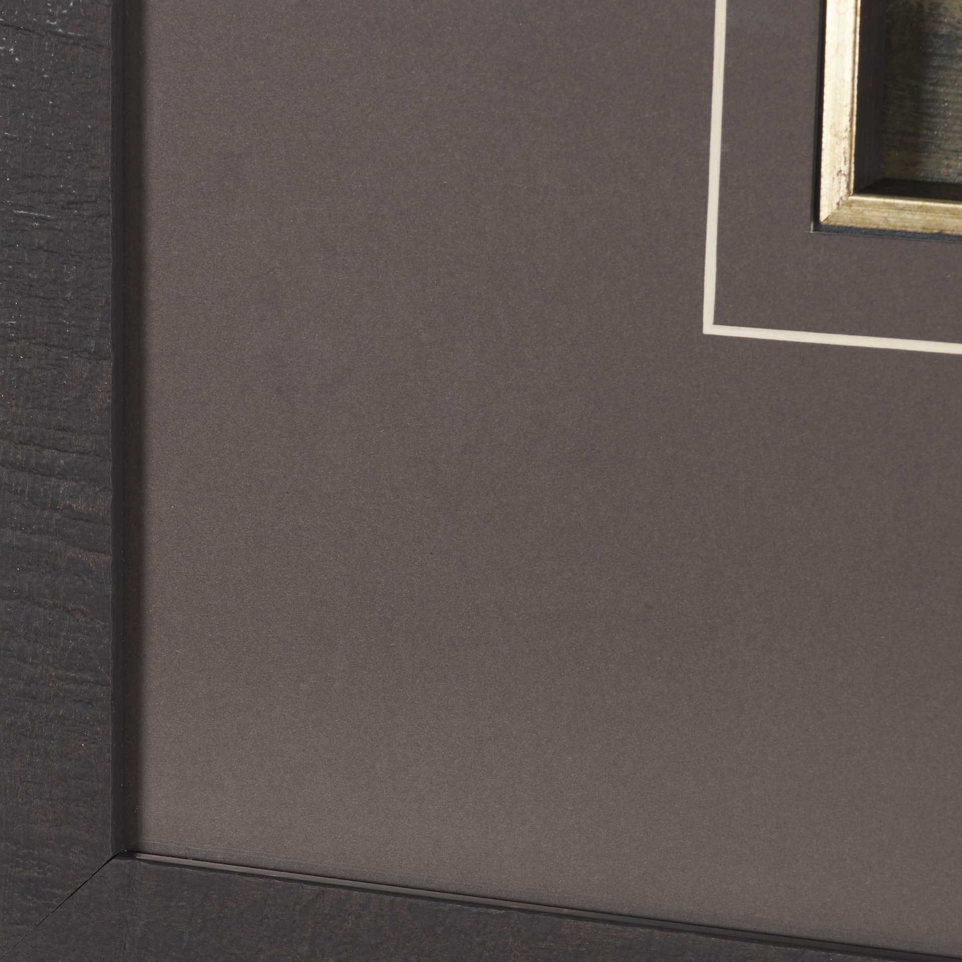 Horizon's Glow by Mercana Studio Hand-Embellished Textured Framed Artwork Matted under Glass — product photograph