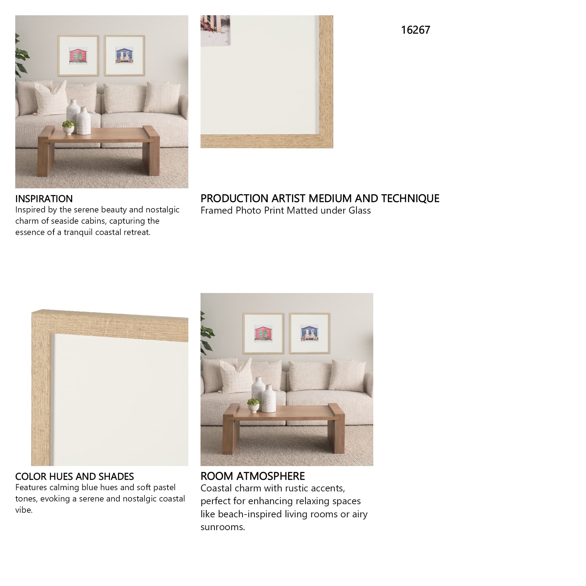 Beachside Retreat by Shot By Clint Framed Photo Print Matted under Glass — in a styled room
