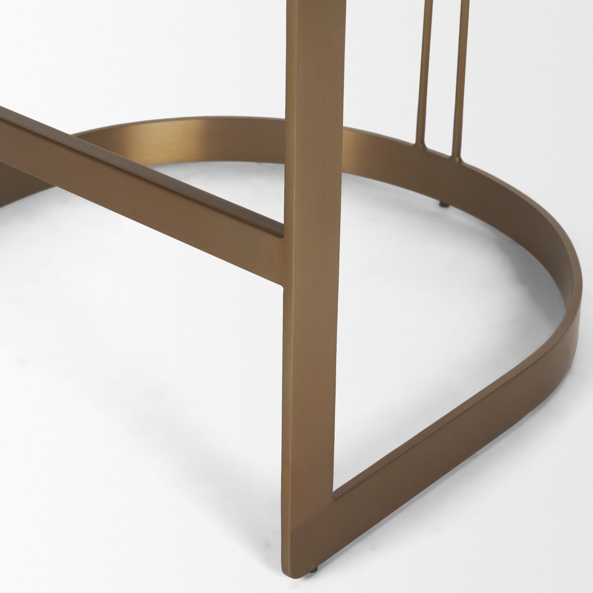 Hollyfield Low Back 24.75in Seat Counter Stool | Cream Fabric w/ Metal — product photograph