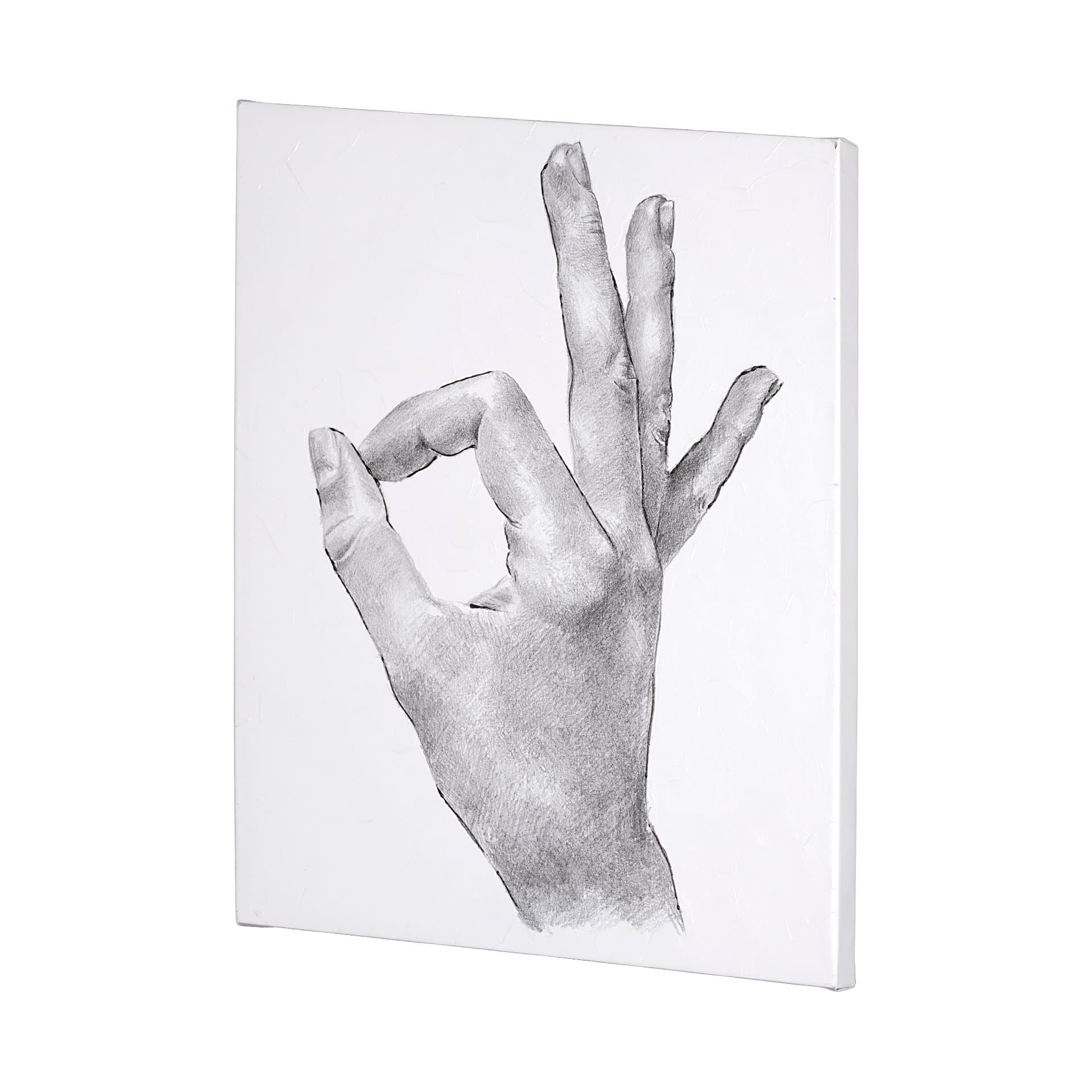 Hand Signs III by Jennifer Paxton Parker a Hand Embellished Textured Canvas — product photograph