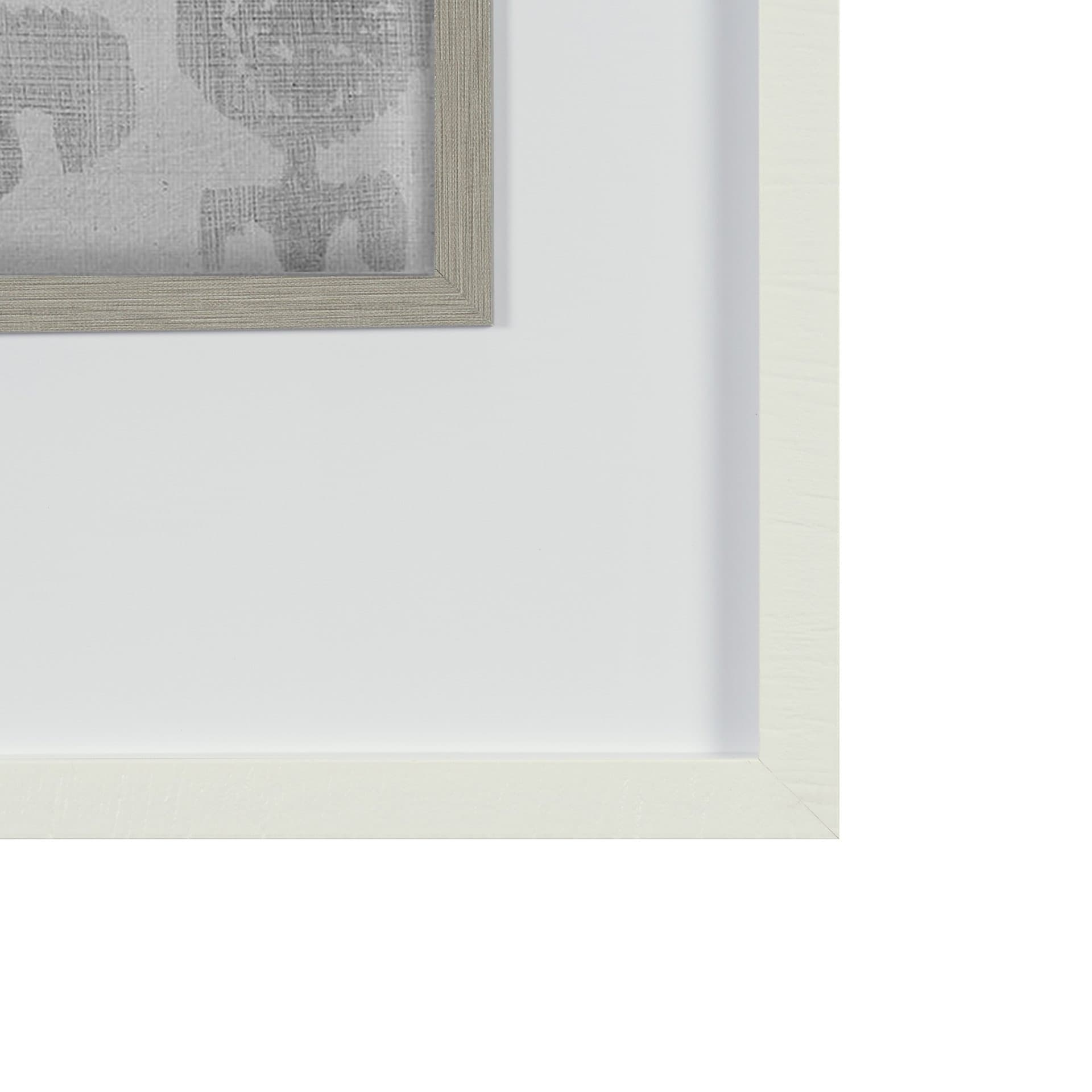 Shadow Ikat III by Chariklia Zarris a Hand Embellished Textured Framed Art Print Matted under Glass — product photograph