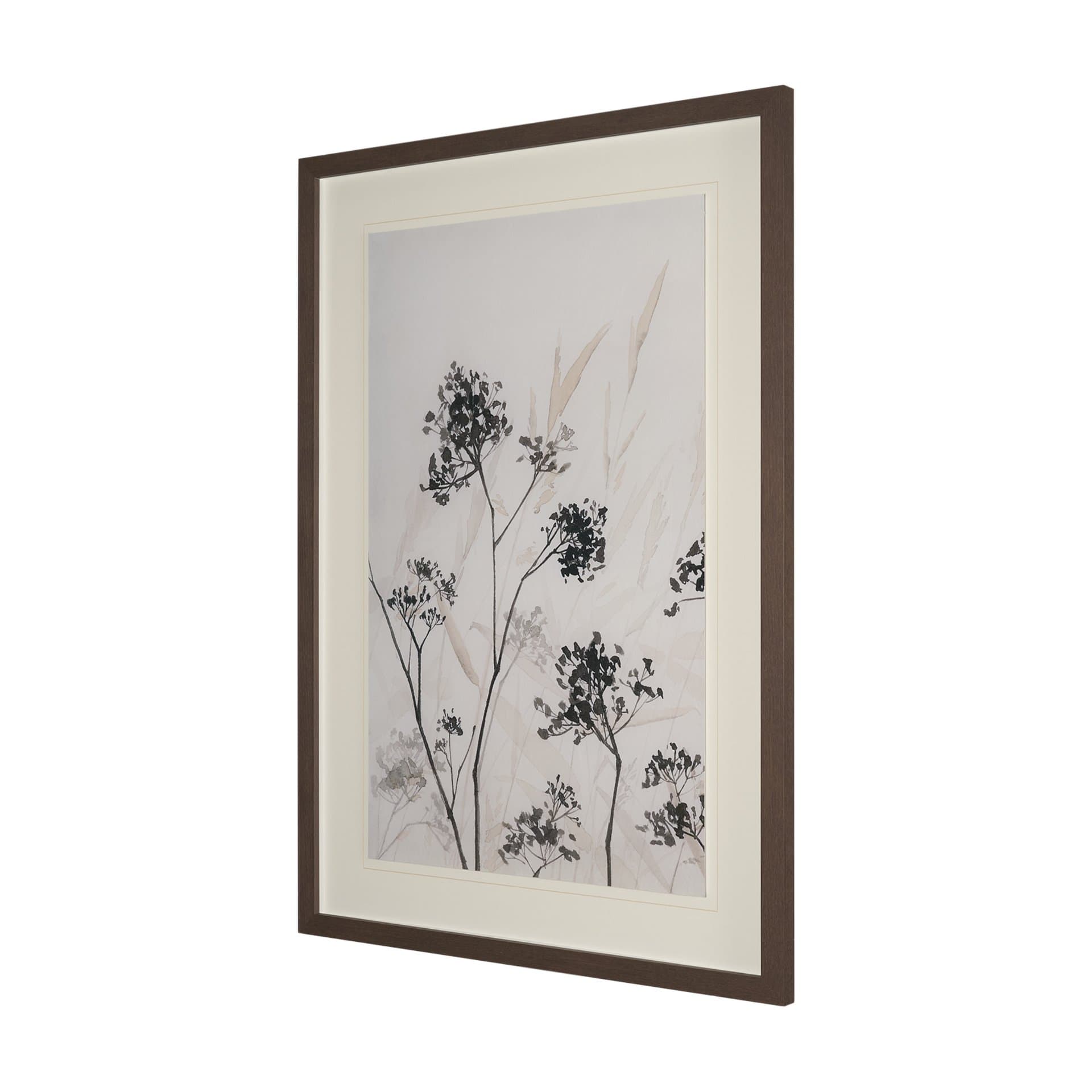 Meadow L by Mercana Studio Hand Embelished Textured Framed Artwork Matted under Glass — product photograph