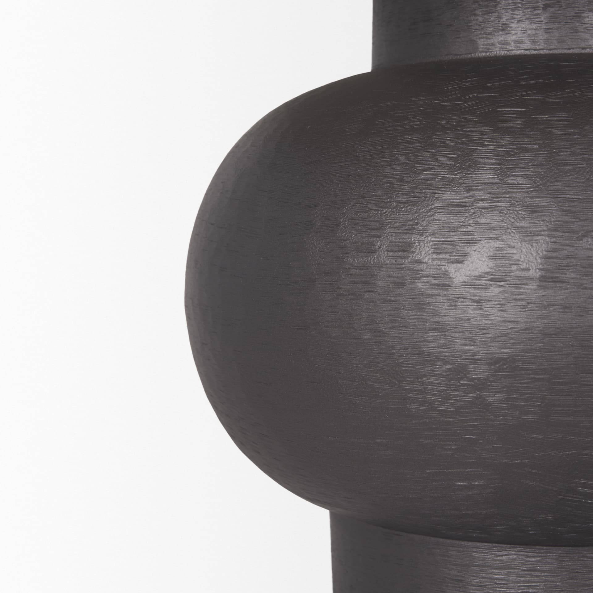 Salaah Black Brushed Metal w/ Beige Shade Table Lamp — product photograph