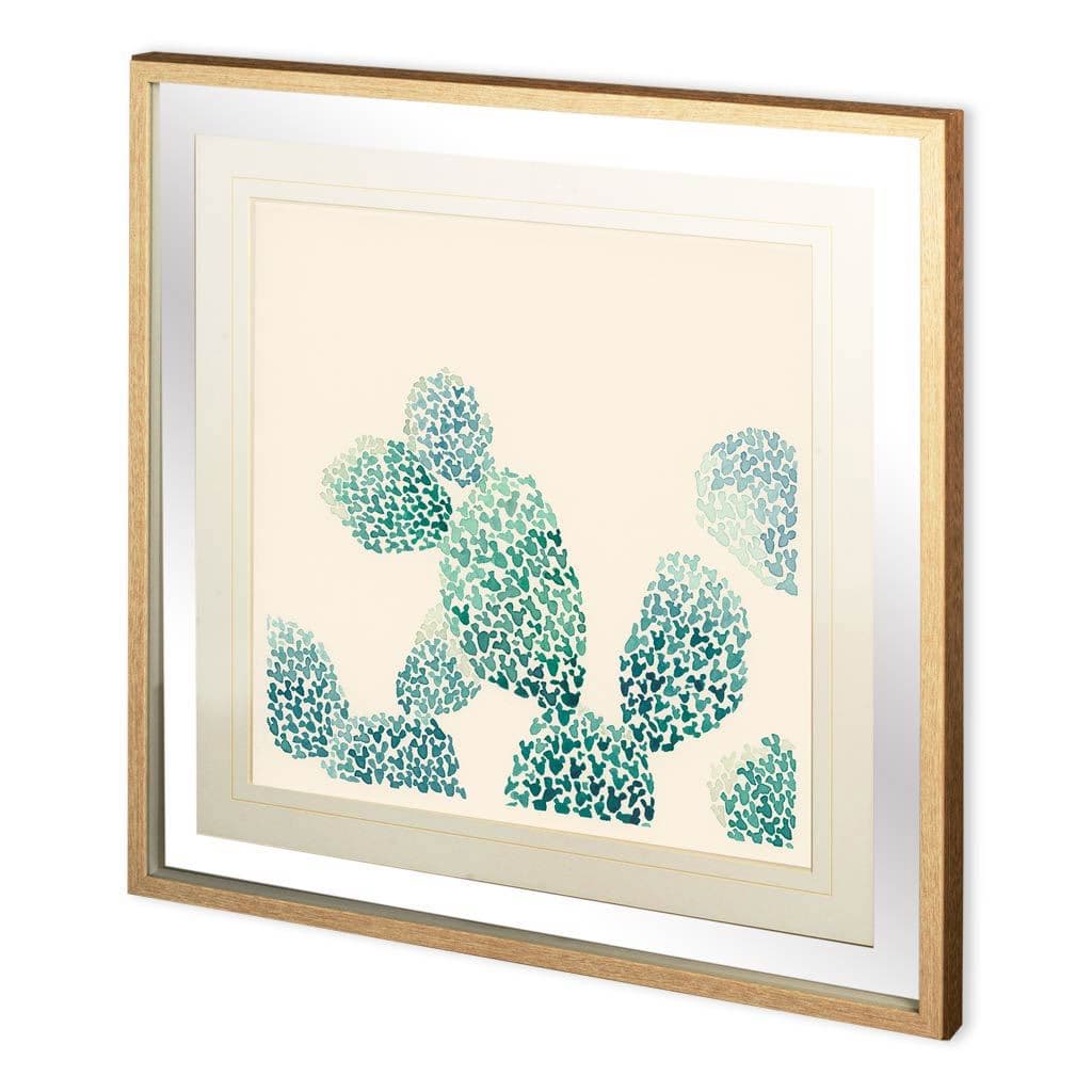 Cactus Maze II by PanPan a Framed Art Print Matted under Glass — product photograph
