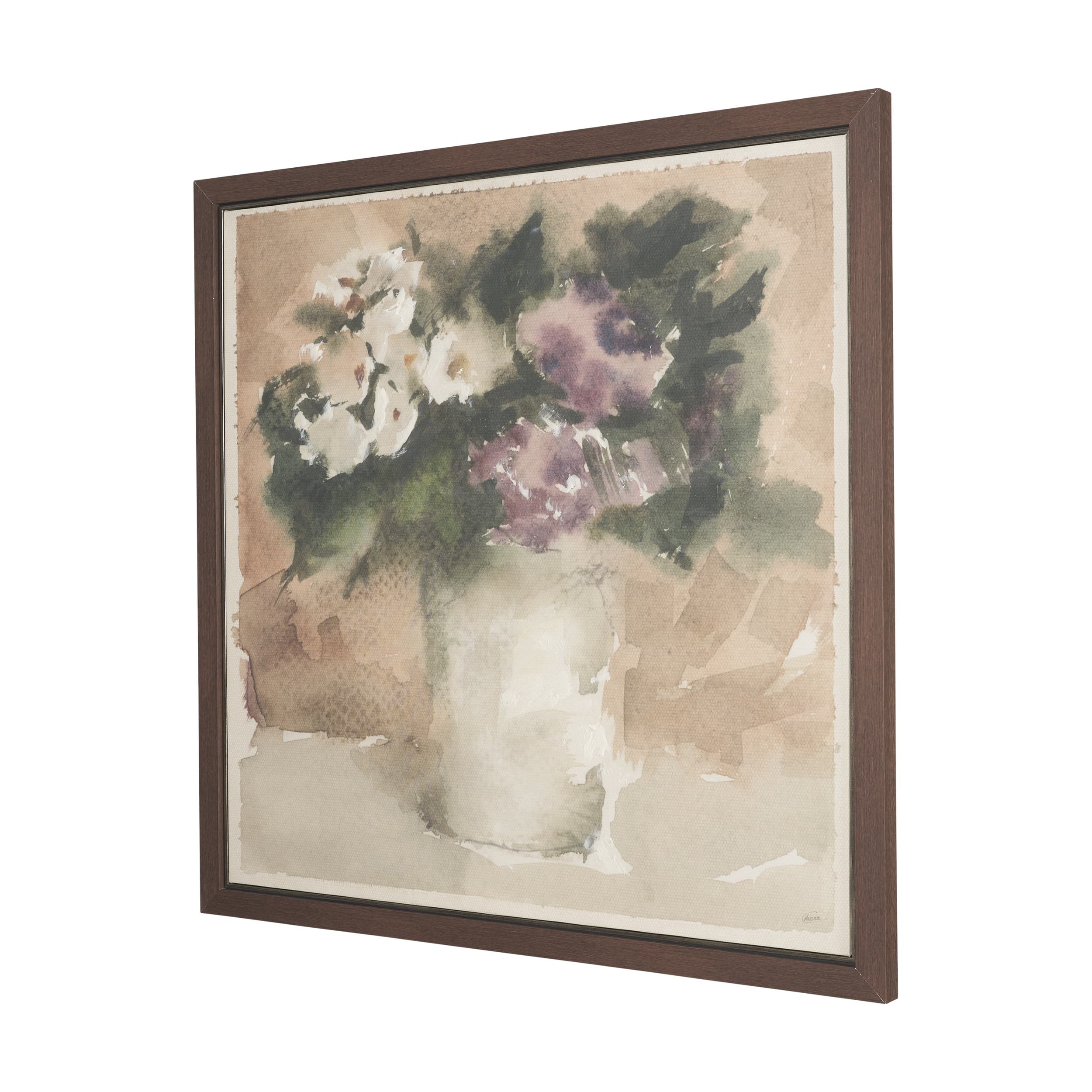 Violet by Mercana Studio Hand-Embellished Textured Framed Canvas Artwork — product photograph