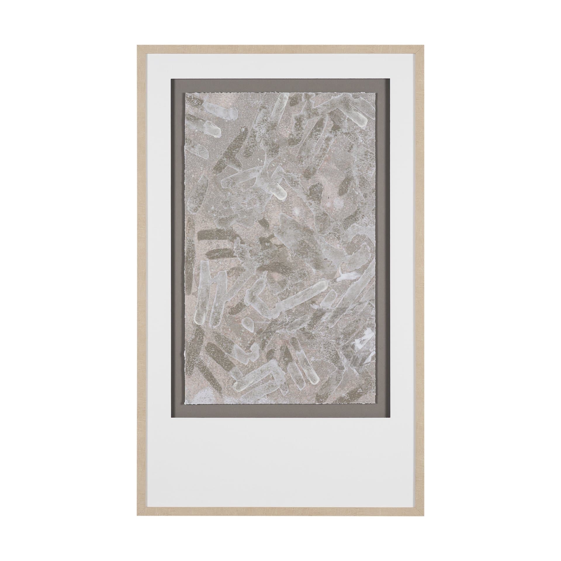 Soft Geometry I by Mercana Studio Hand-Embellished Textured Framed Artwork Matted under Glass — product photograph