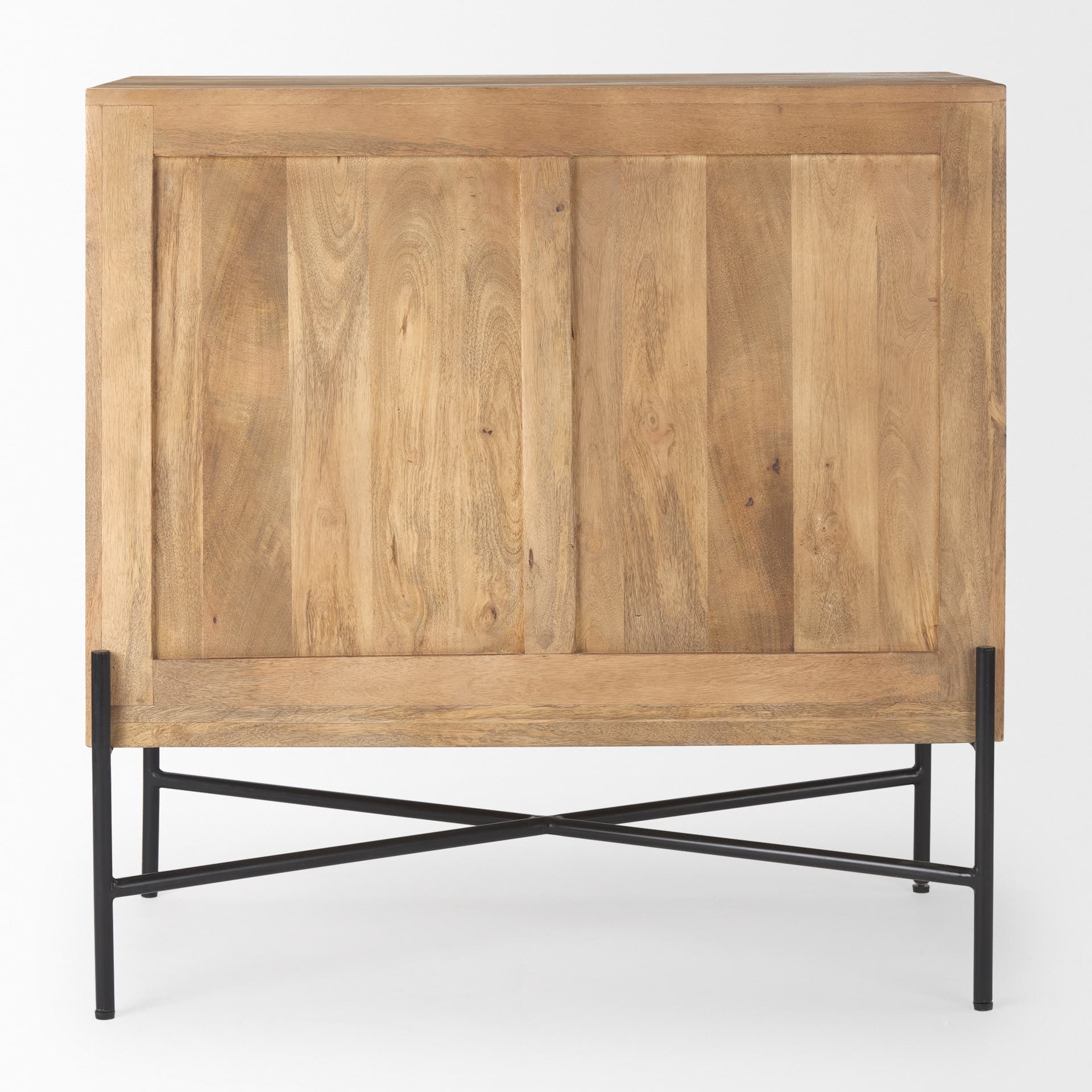 Cairo 36.0L x 19.5W x 36.0H 2 Door Wood and Metal Cabinet — product photograph