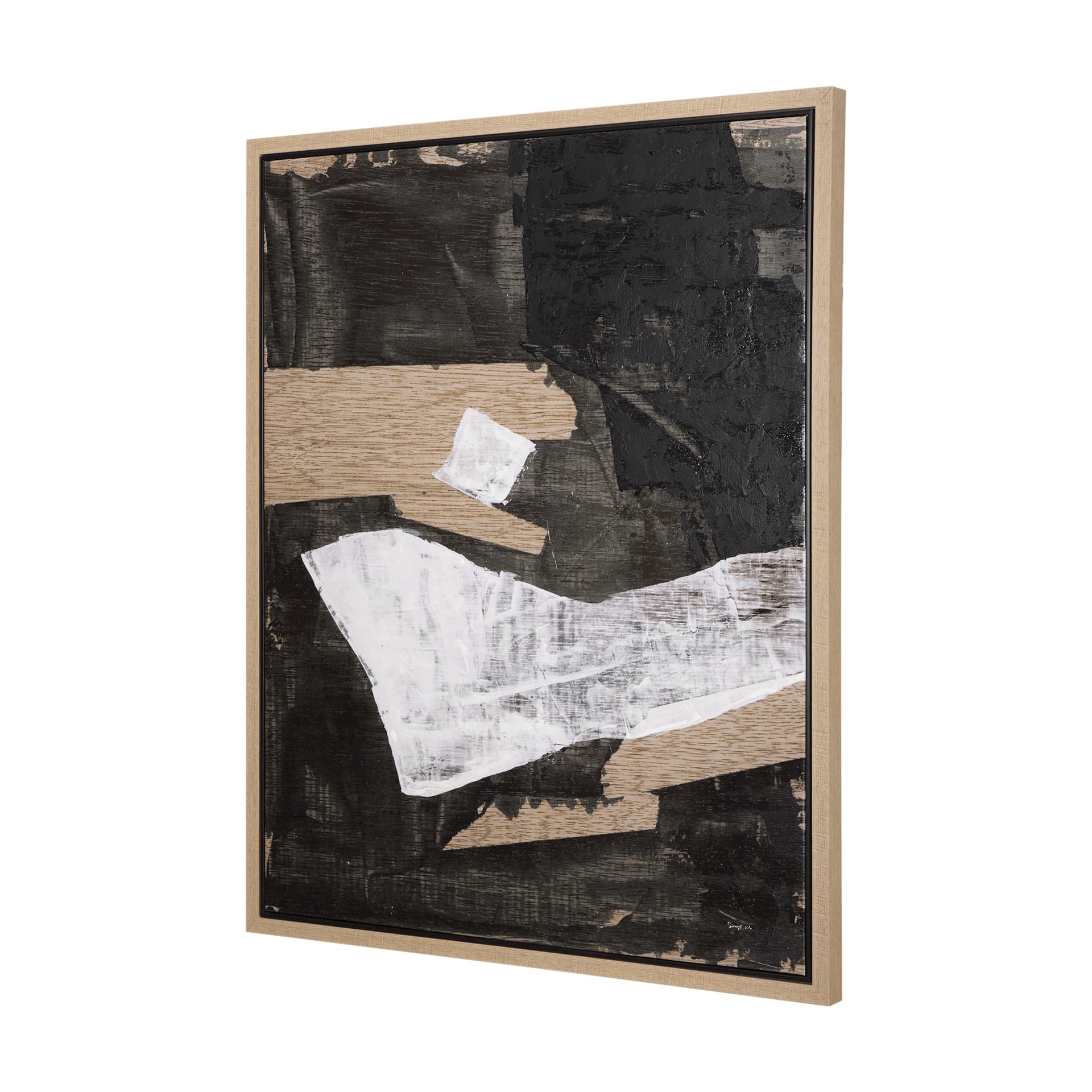 Clouds upon Fields II by Mercana Studio a Hand Embellished Textured Framed Canvas — product photograph