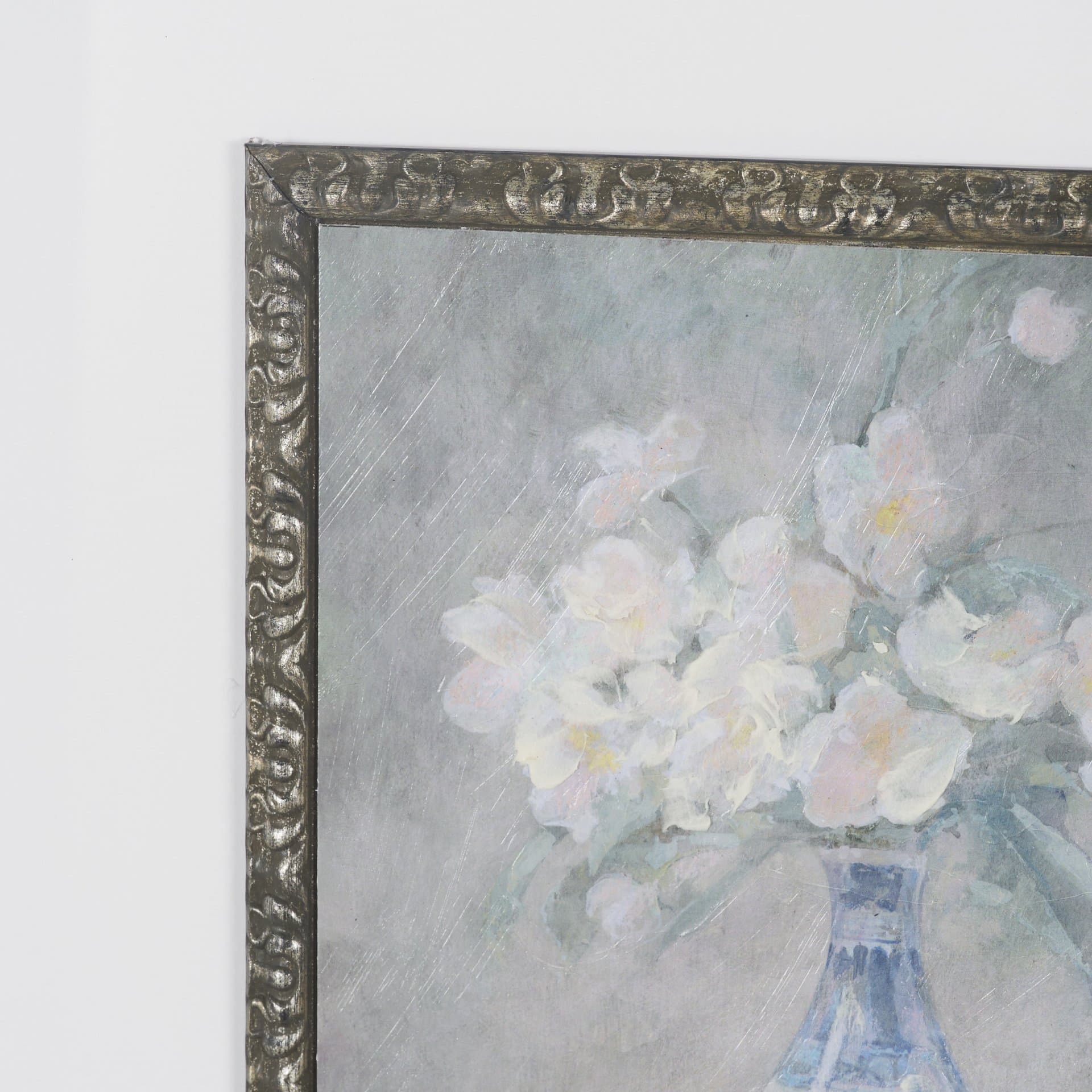 Dynasty Bloom III by Mercana Studio Hand-Embellished Textured Framed Artwork Matted under Glass — product photograph