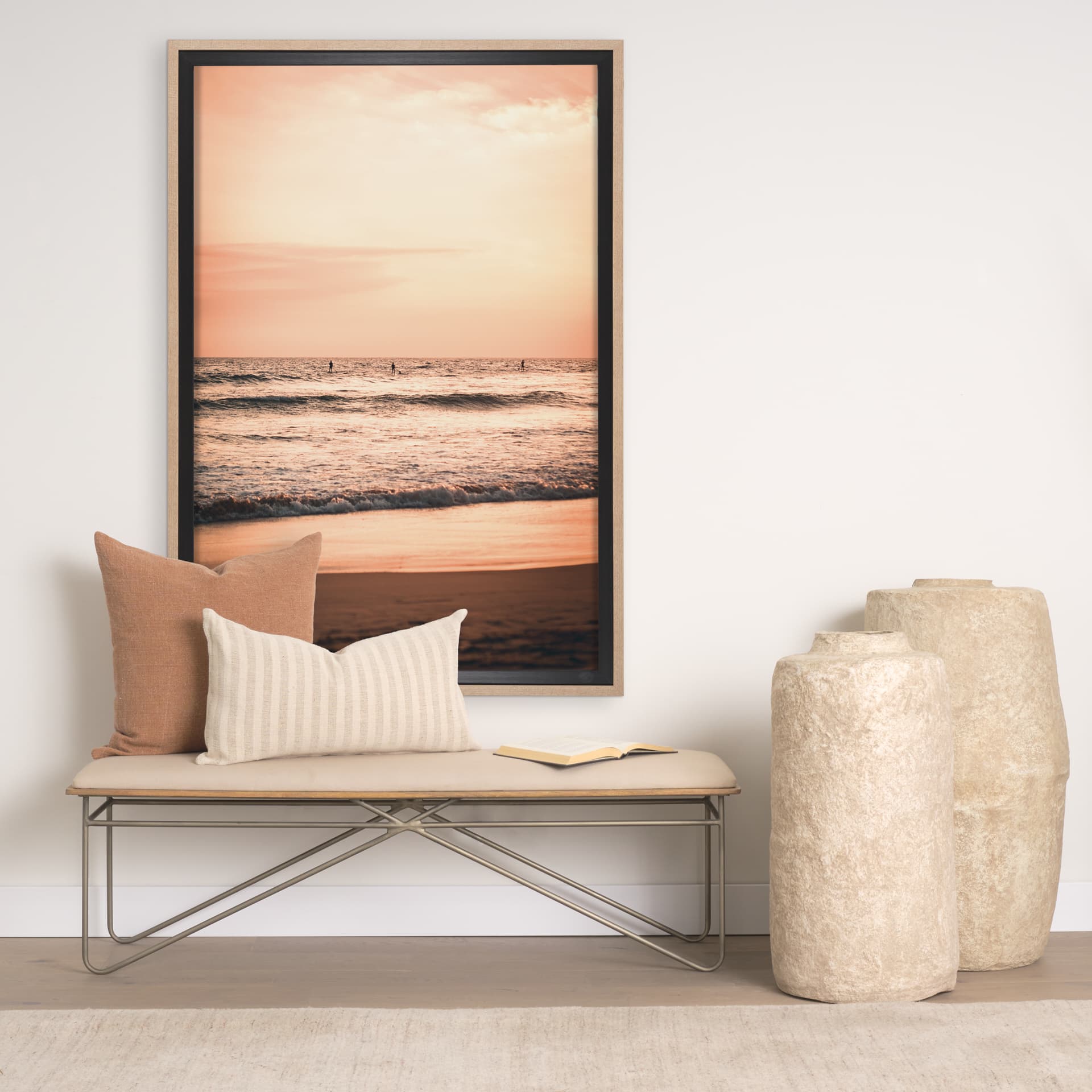 Adventure Awaits by Mercana Studio a Hand Embellished Textured Framed Photo Art Print Matted under G — product photograph