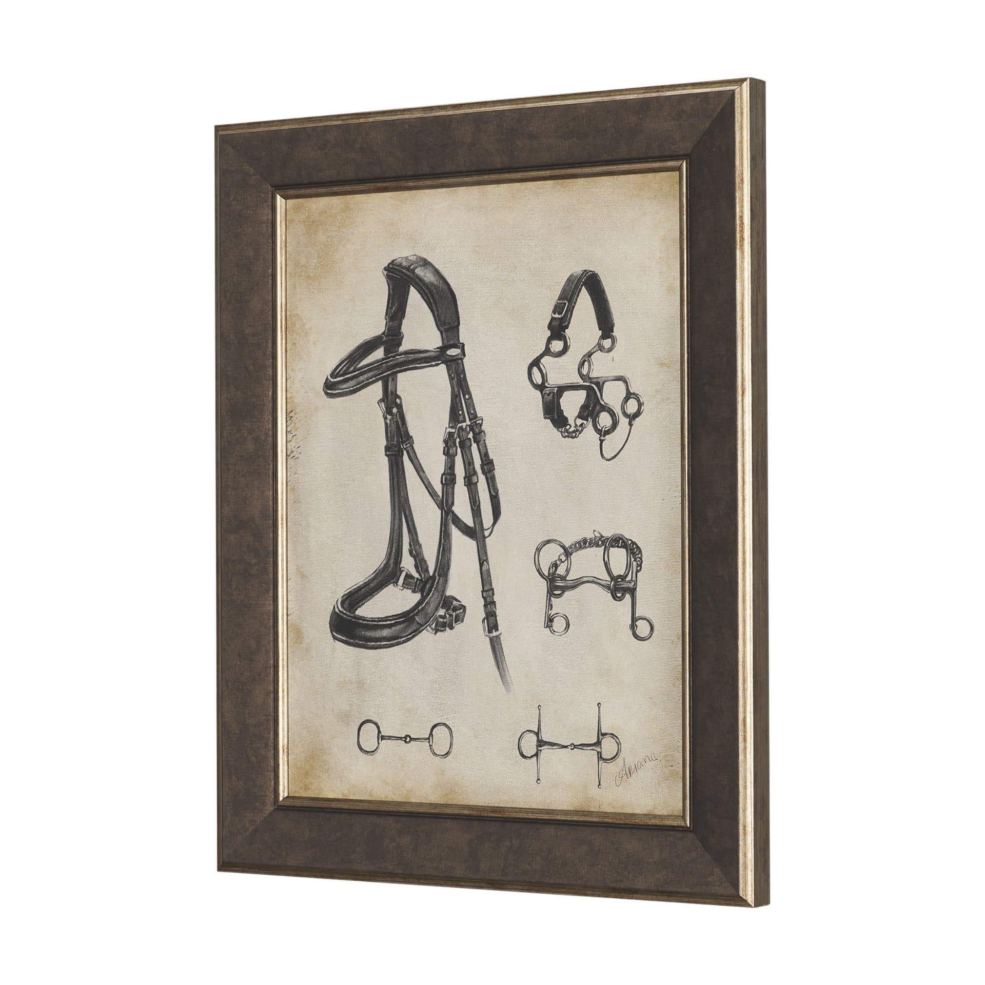 Equestrian Collection by Mercana Studio Textured Framed (Set of 6) — product photograph
