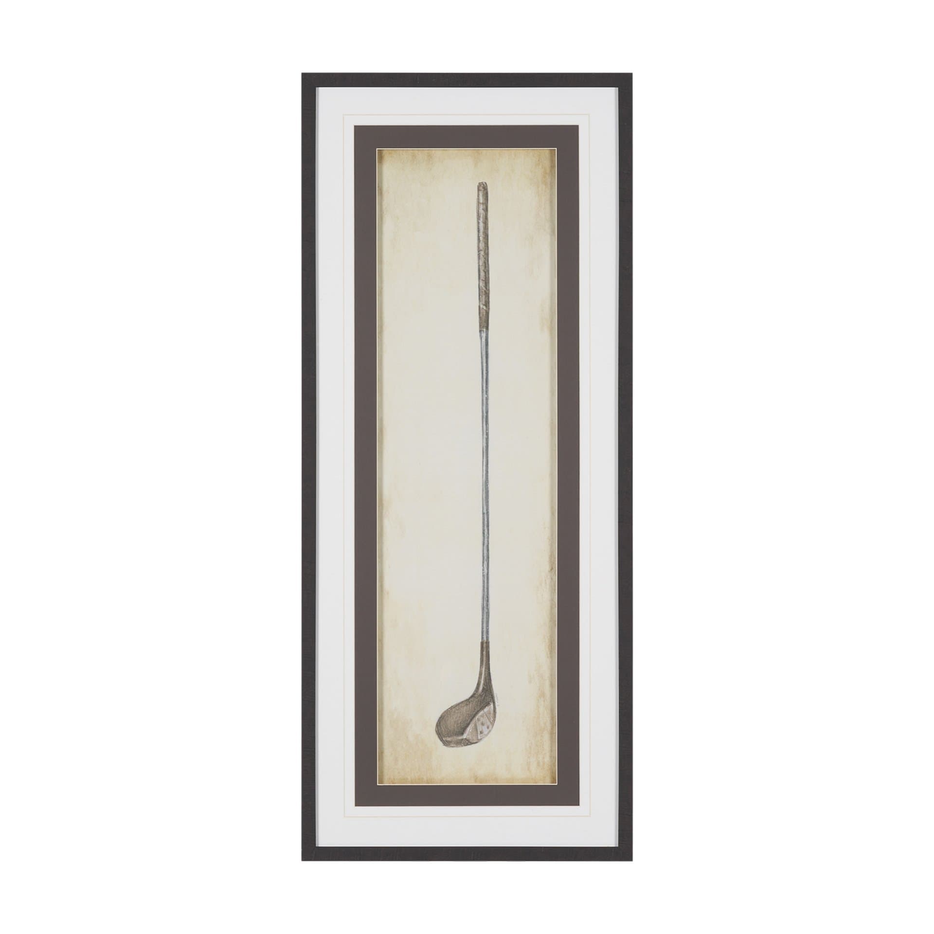 Vintage Golf Club I by Mercana Studio Hand-Embellished Textured Framed Artwork Matted under Glass — product photograph