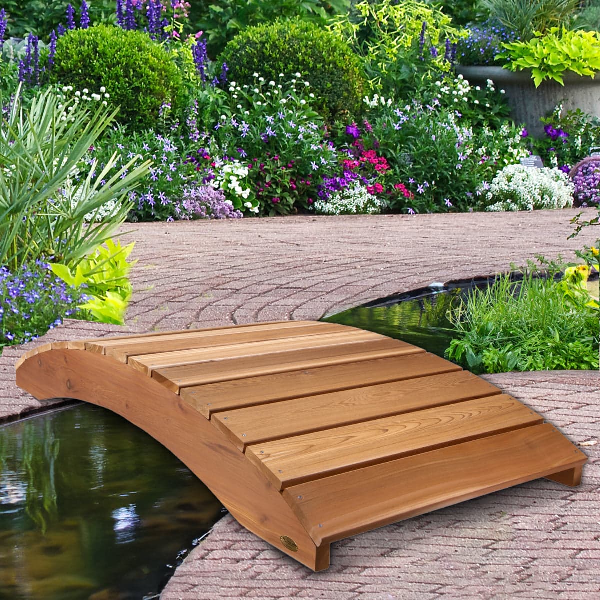 6-Ft Cedar Garden Bridge — product photograph