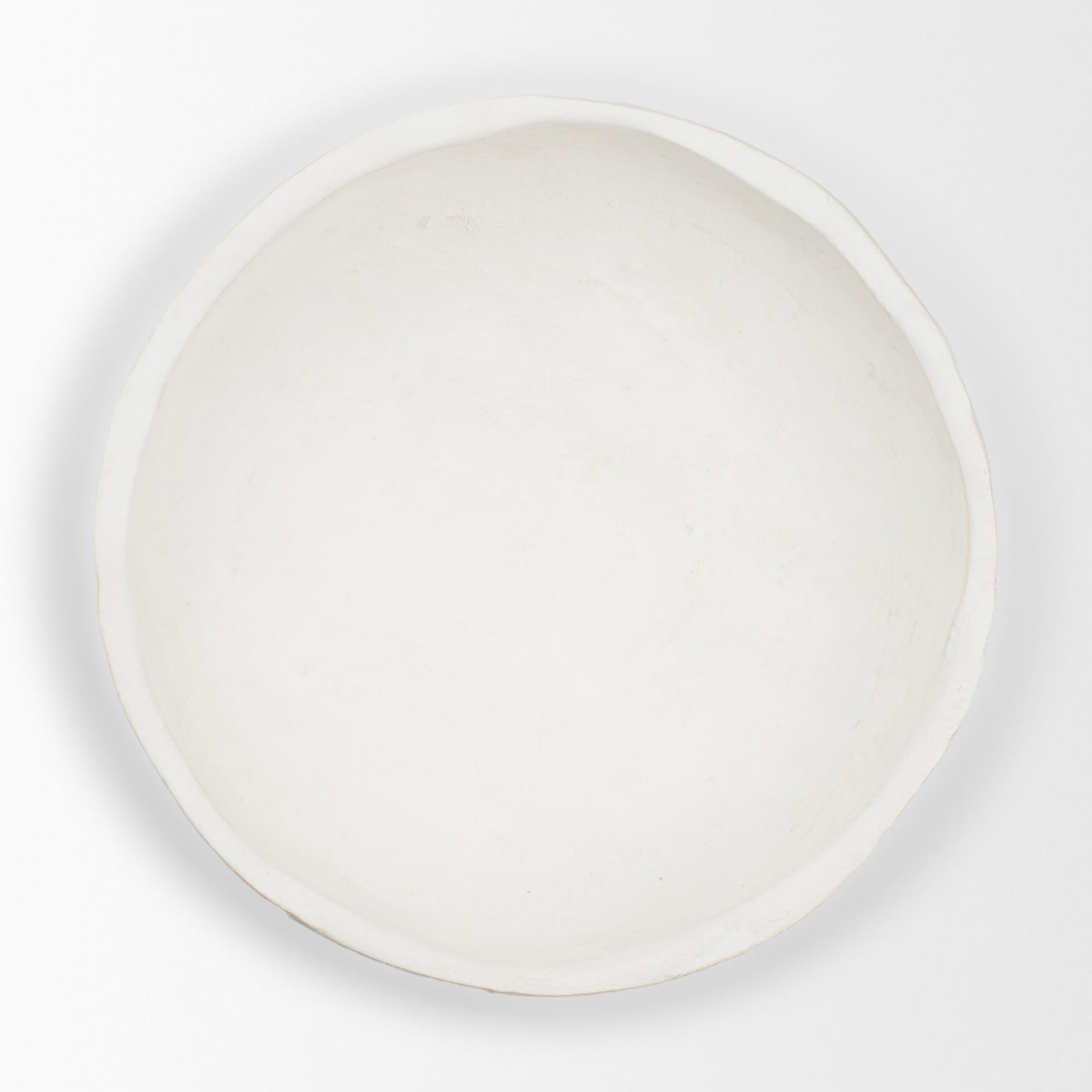Punto Large White Paper Mache Dotted Centerpiece Bowl — product photograph