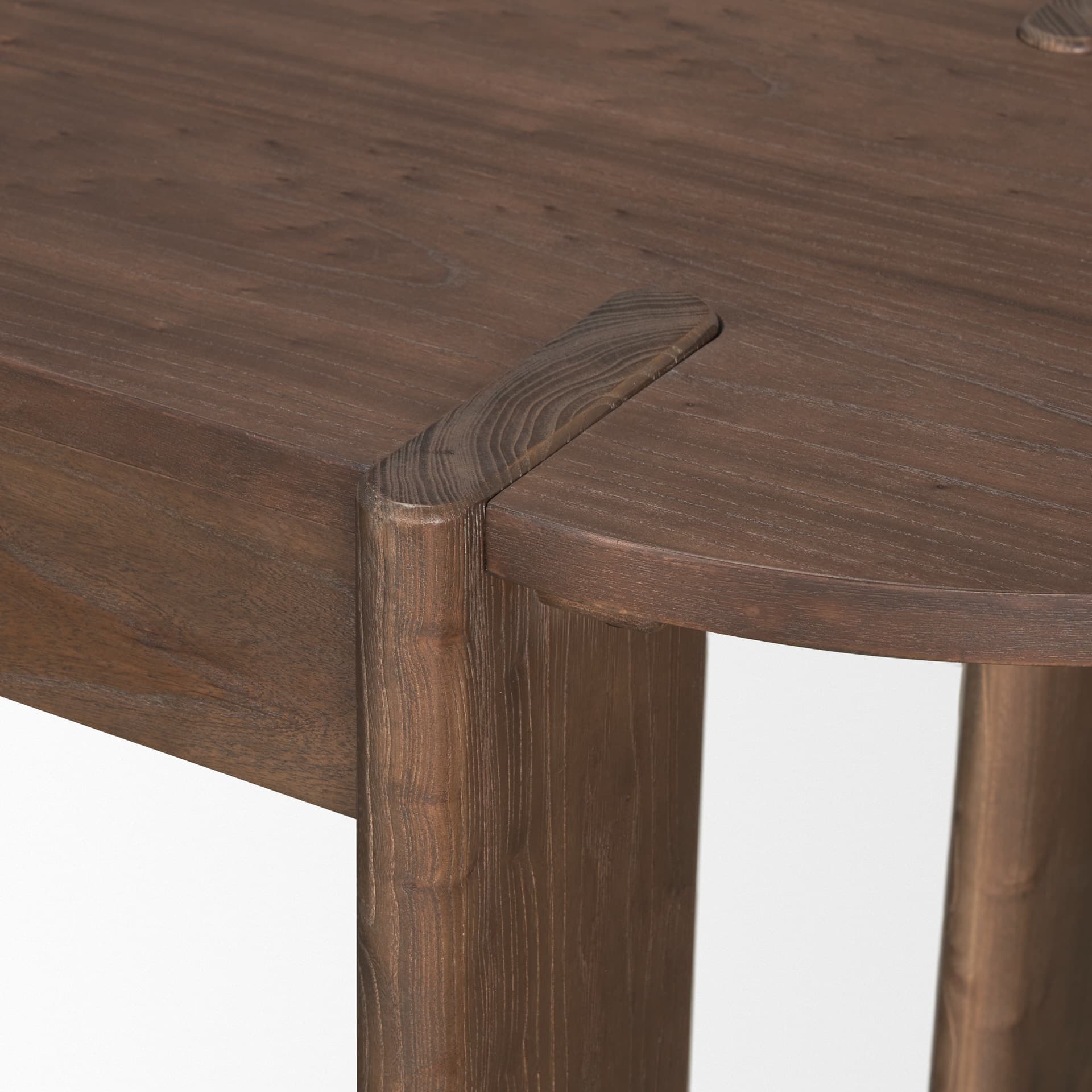 Sohan Dark Brown Elm Wood Oblong Desk — product photograph