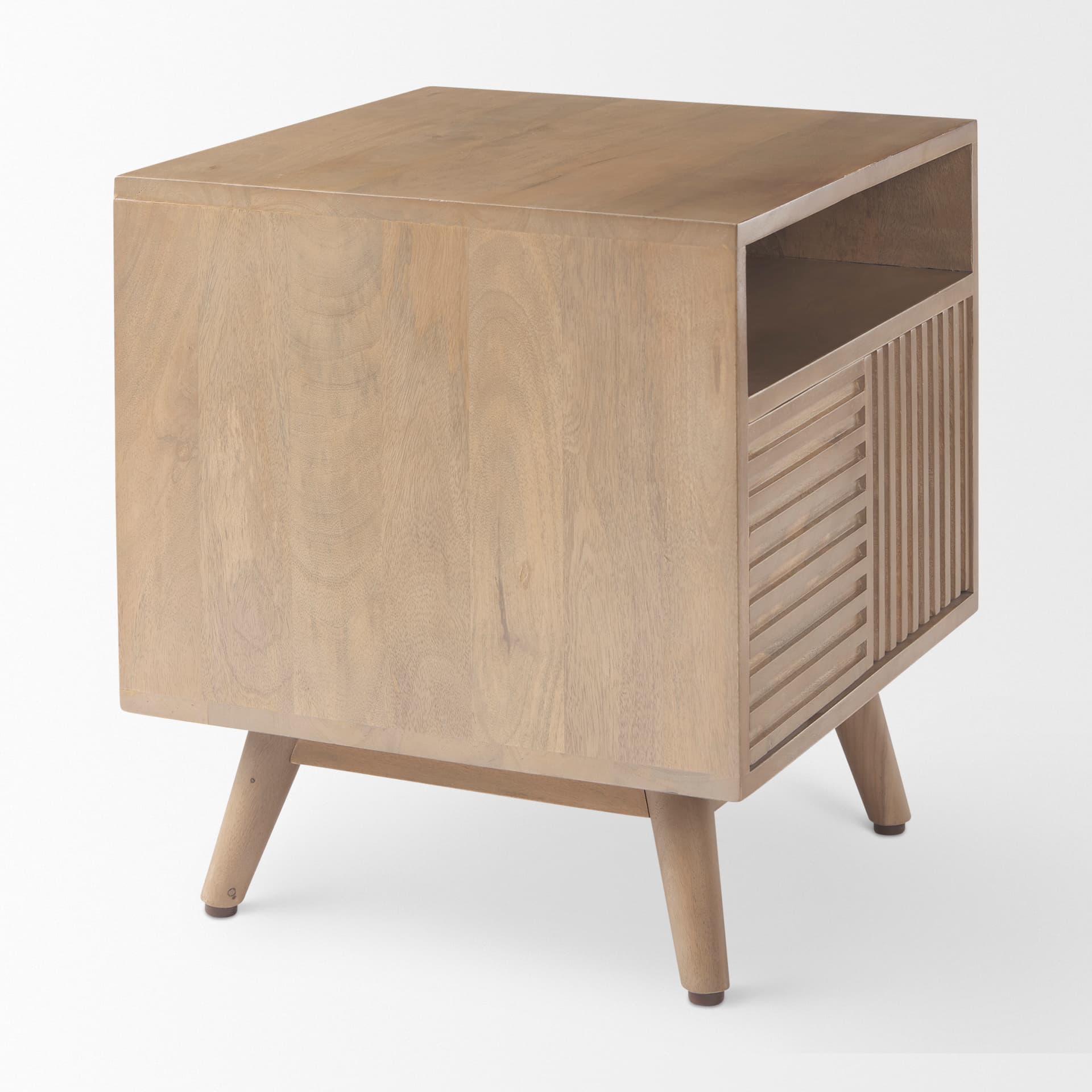 Sable 19.0L x 19.0W x 21.5H Light Brown Wood Side Table — product photograph