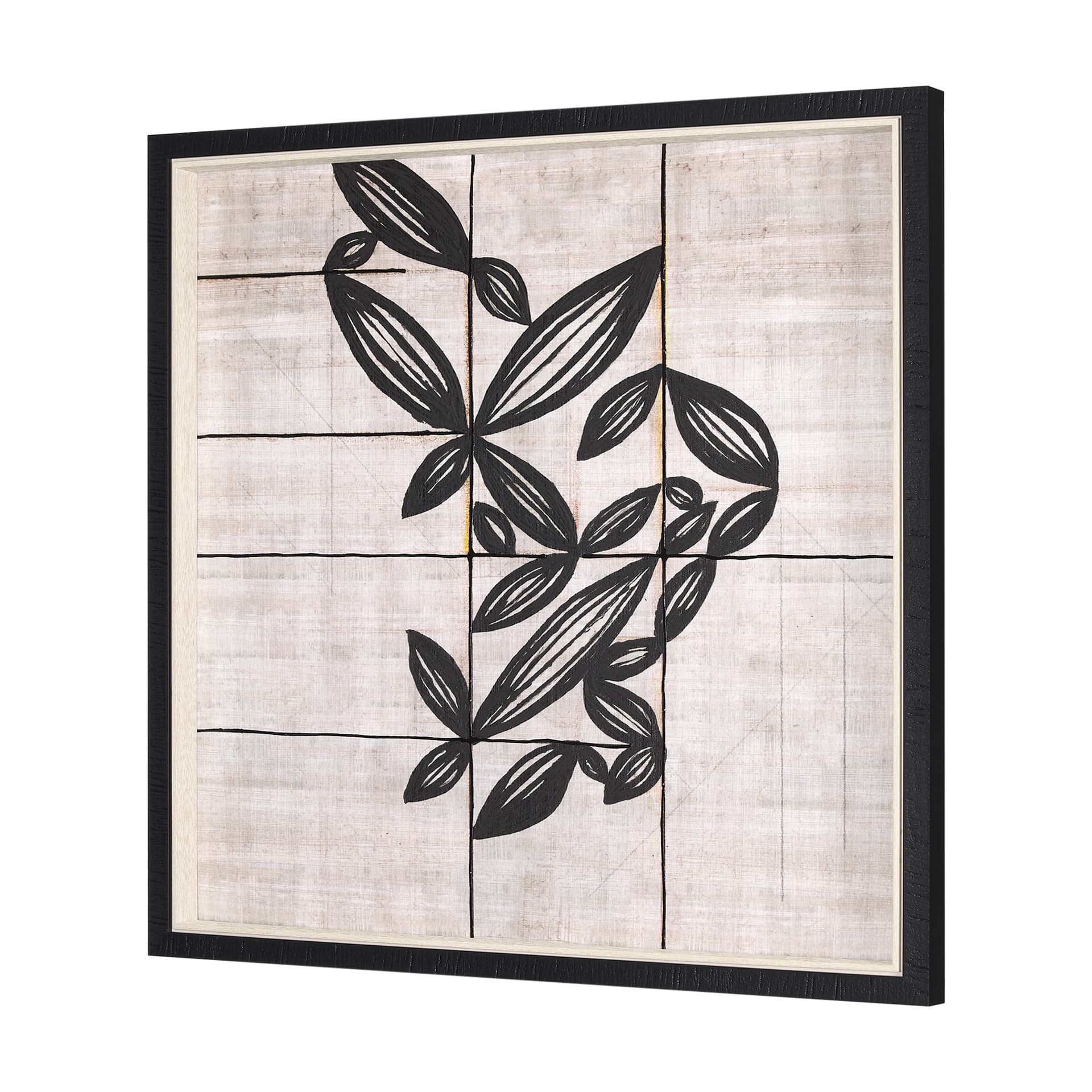 Papyrus Foliage II by Mercana Studio a Hand Embellished Textured Framed Art Print — product photograph