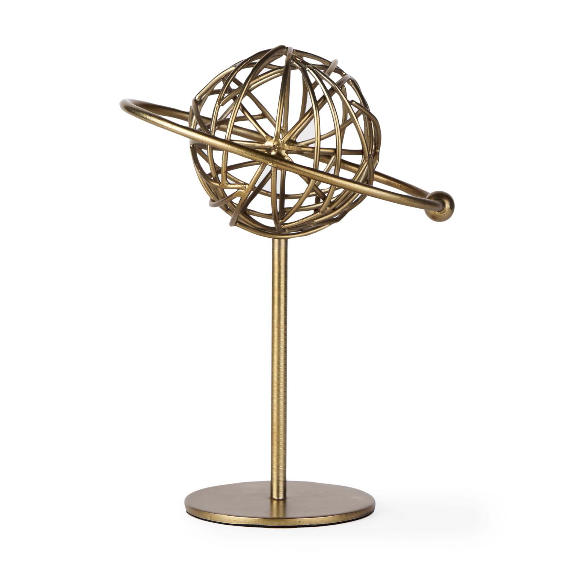 Atlas 10.0L x 8.0W x 12.0H Gold Metal Solar System Ornament — product photograph