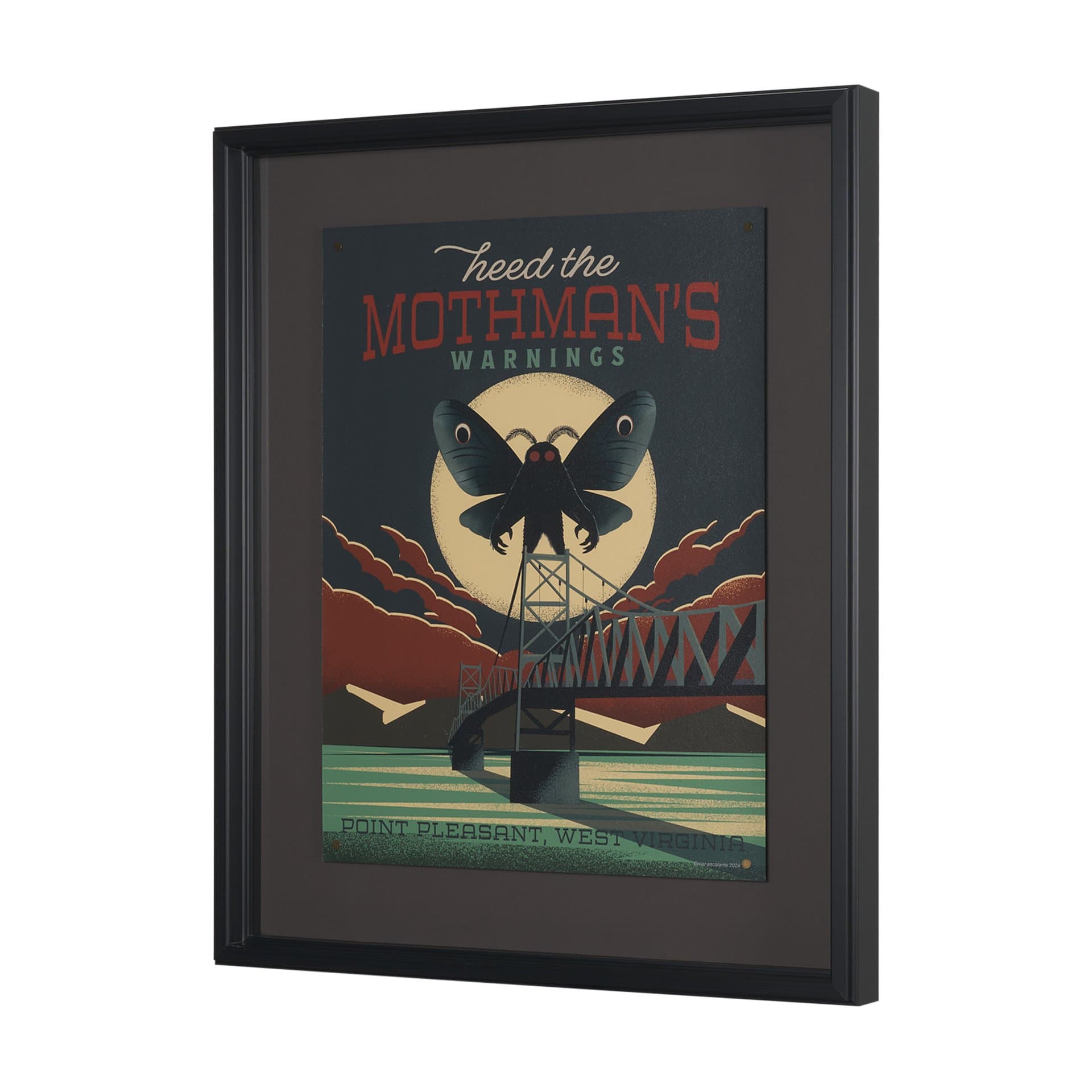 Cryptid Tourism IV by Omar Escalante Textured Framed Artwork Matted under Glass — product photograph