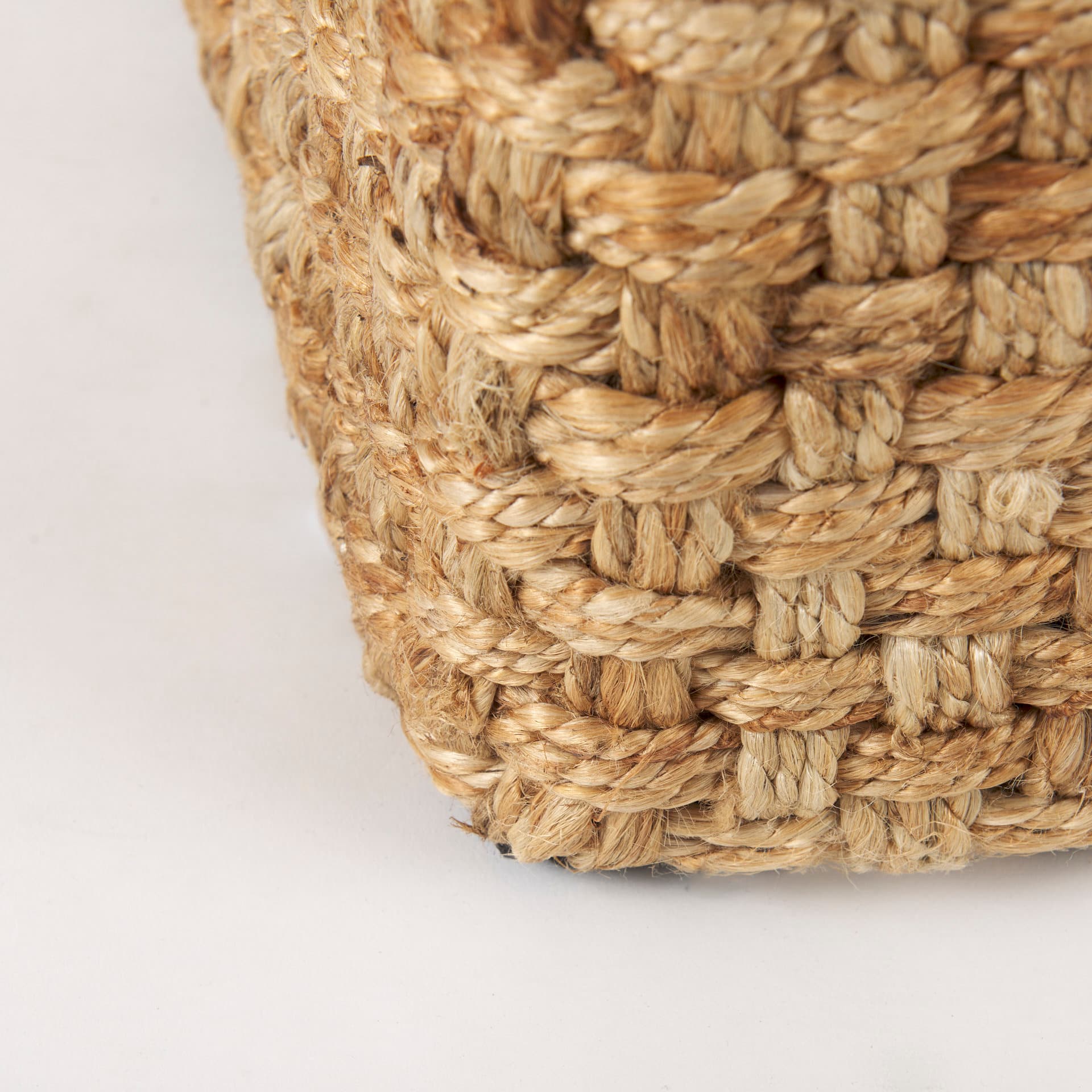 Aylin 16.5" Square Brown Jute Pouf — product photograph