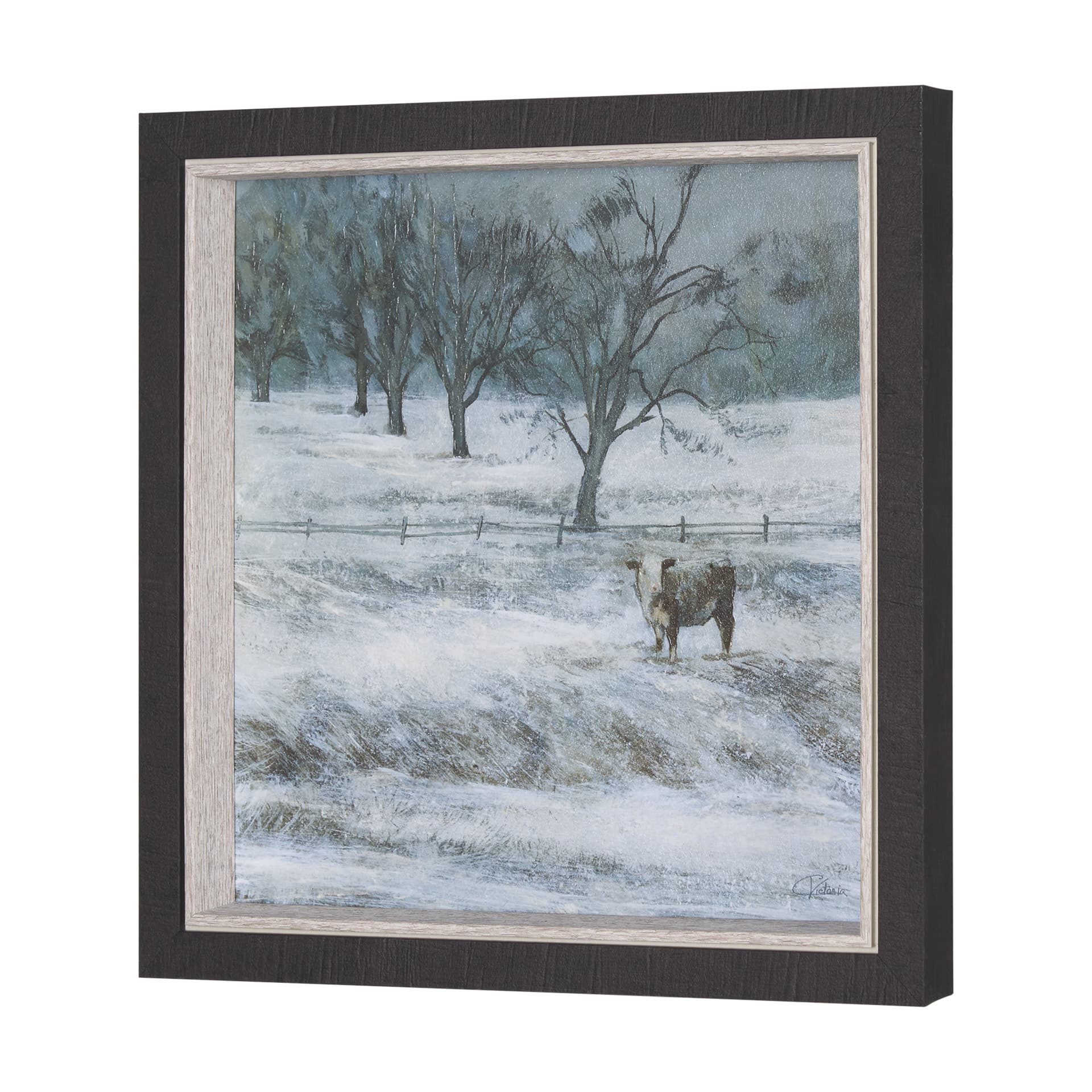 Winter On The Farm III by Mercana Studio a Hand Embellished Framed Art Print — product photograph