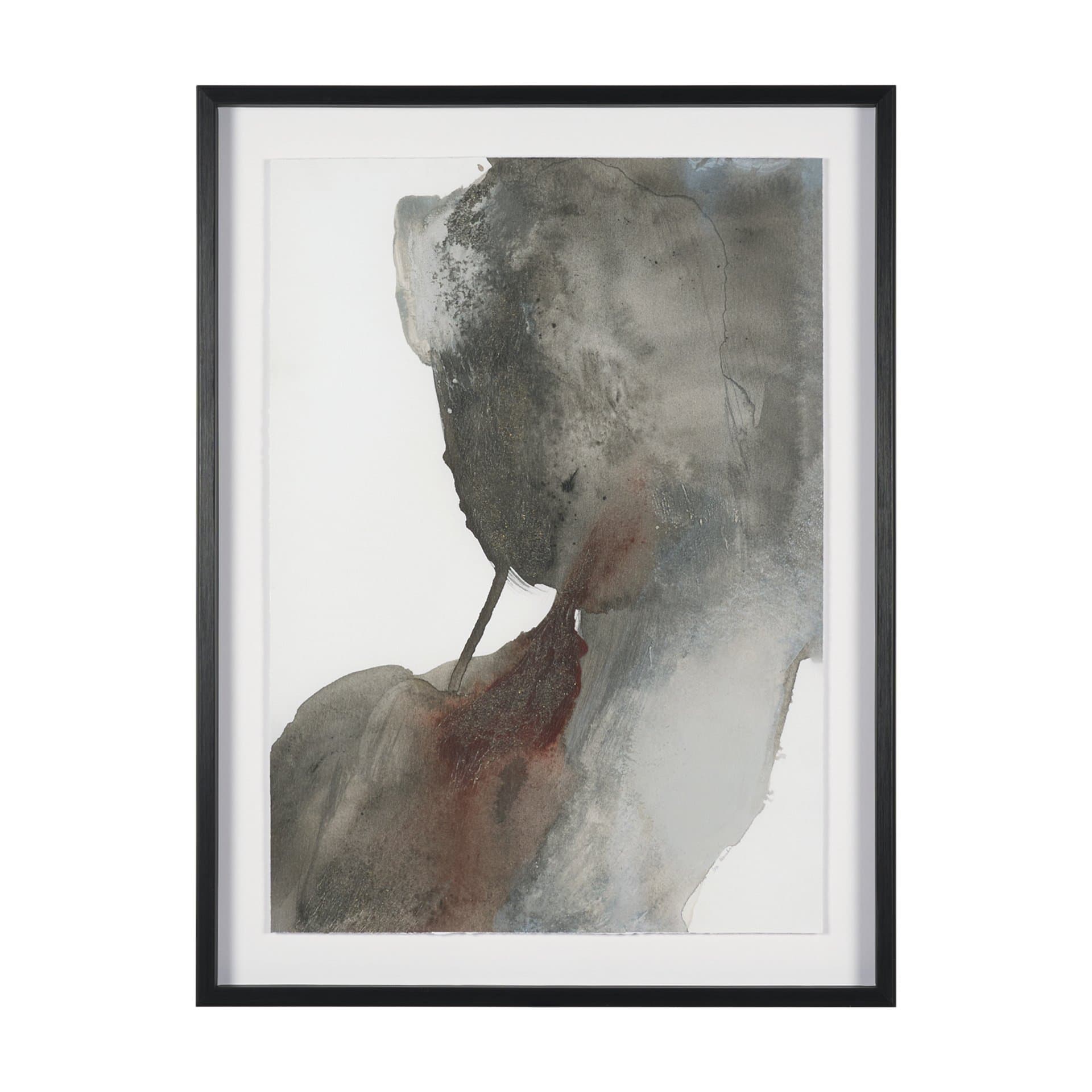 Ediface II by Ira Havuka Hand Embelished Textured Framed Artwork Matted under Glass — product photograph