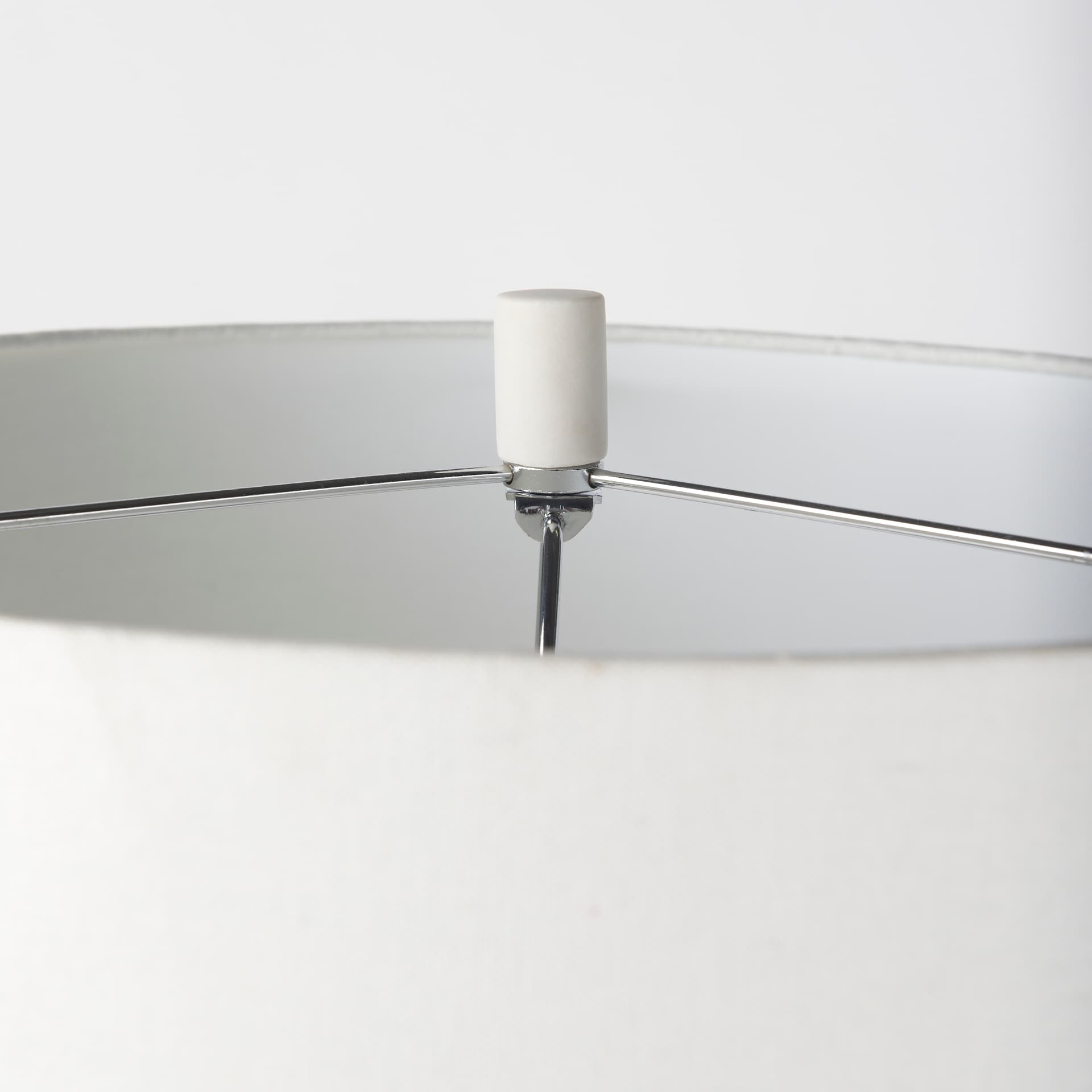 Melanie 17.0L x 17.0W x 30.5H White Shade W/White Base Table Lamp — product photograph