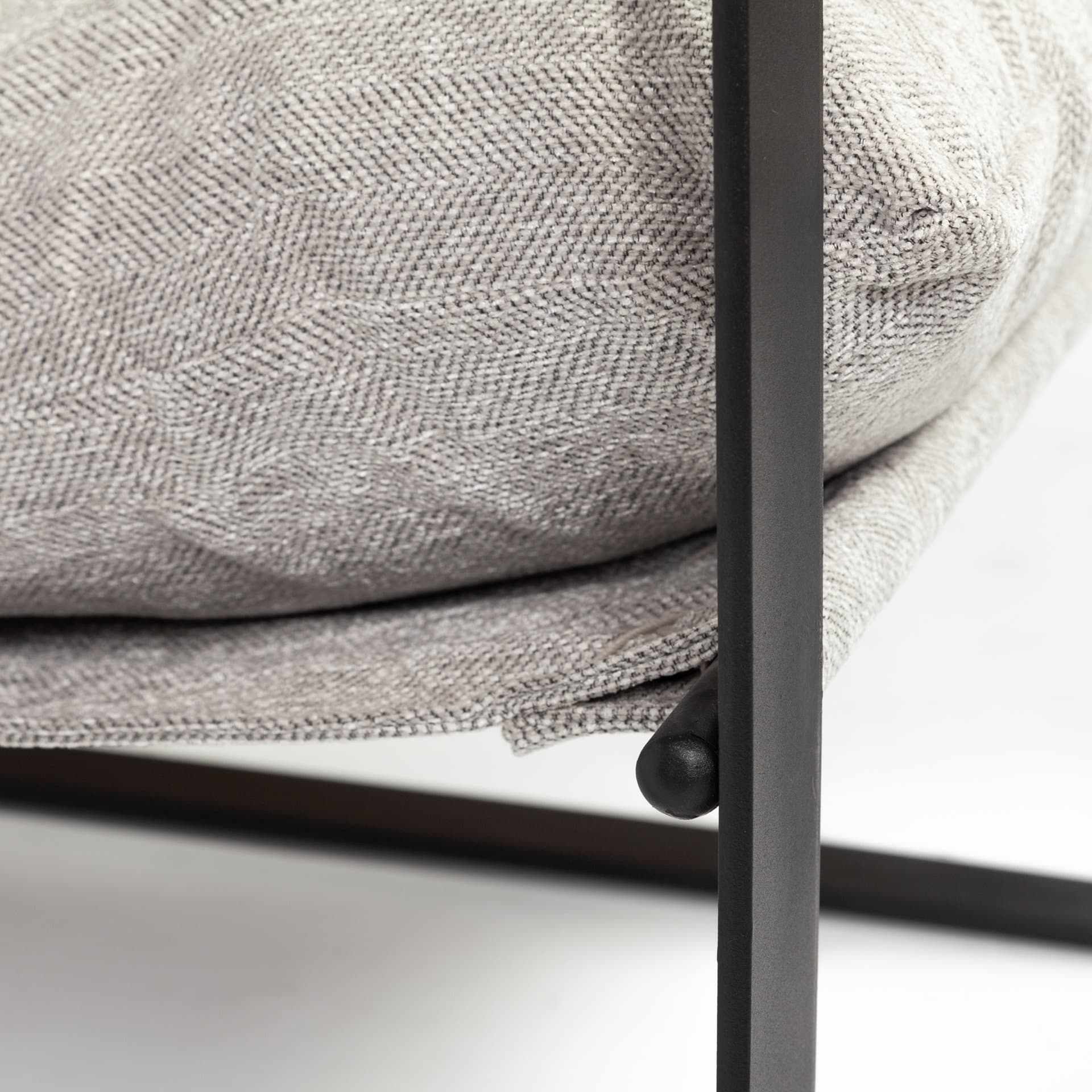 Guilia Frost Gray With Metal Frame Sling Accent Chair — product photograph