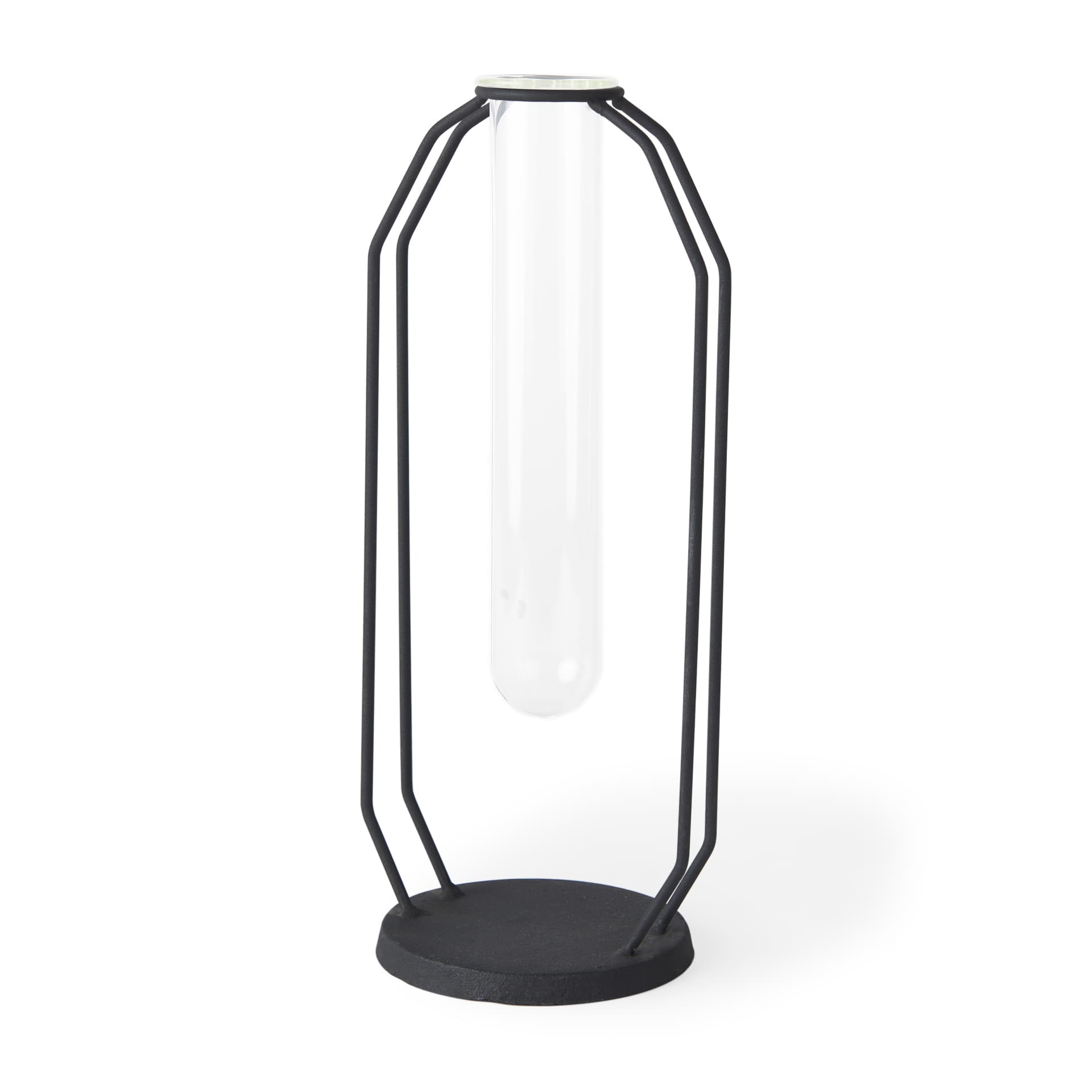 Aria 4.5L x 3.9W x 11.0H Metal and Glass Holder Object — product photograph