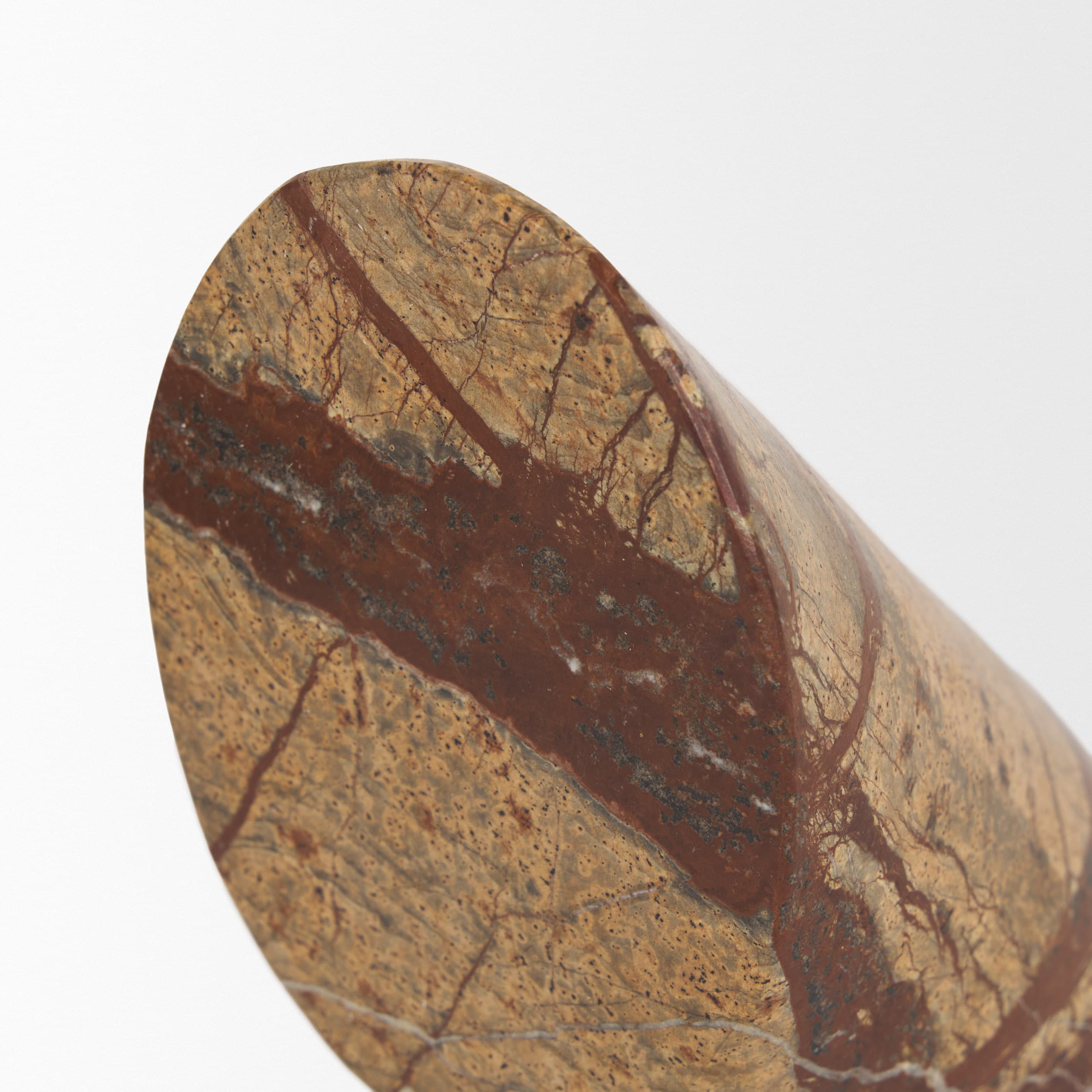 Rahima Brown Forest Marble Angled Bookends — product photograph