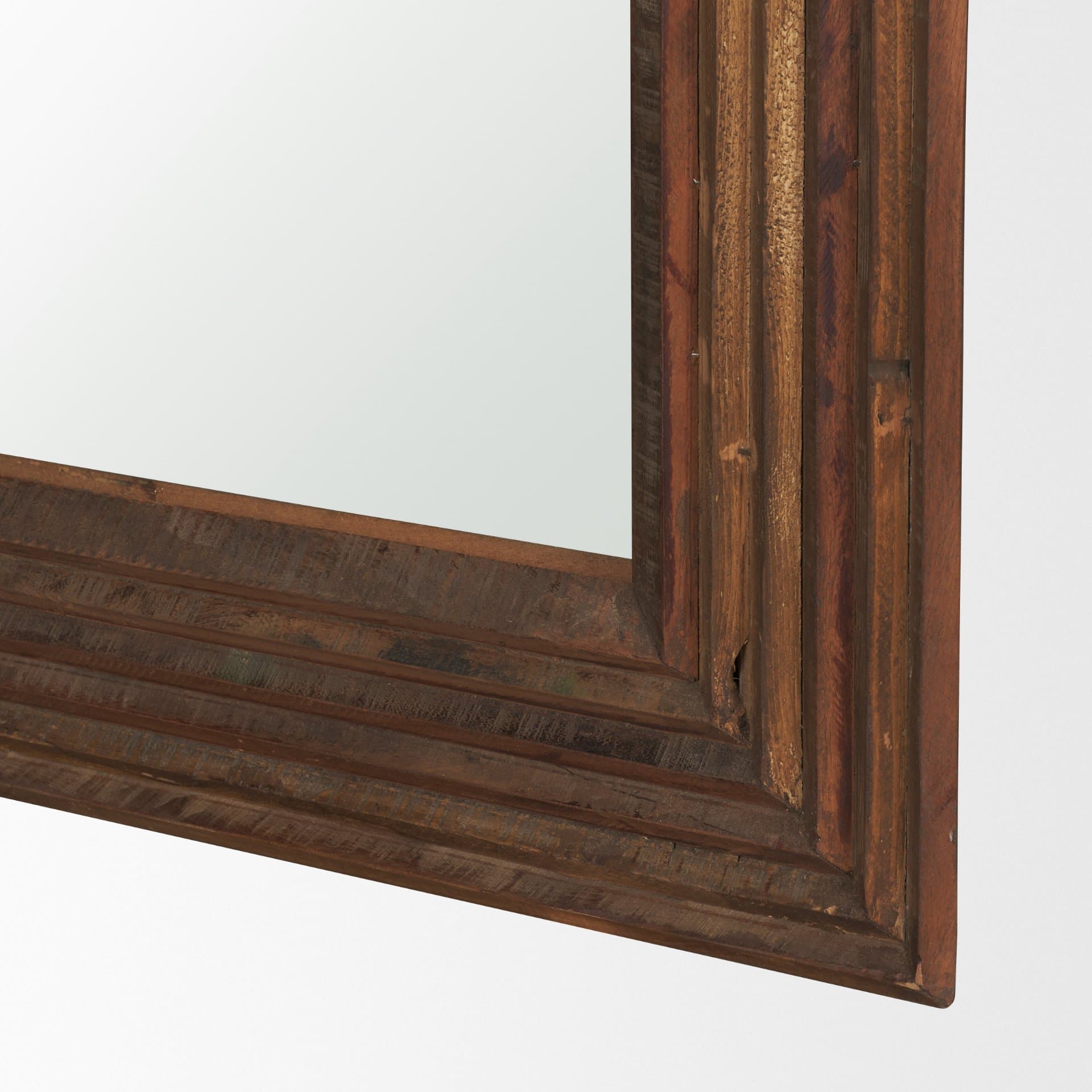 Bennet Small Rectangle Reclaimed Wooden Mirror — product photograph