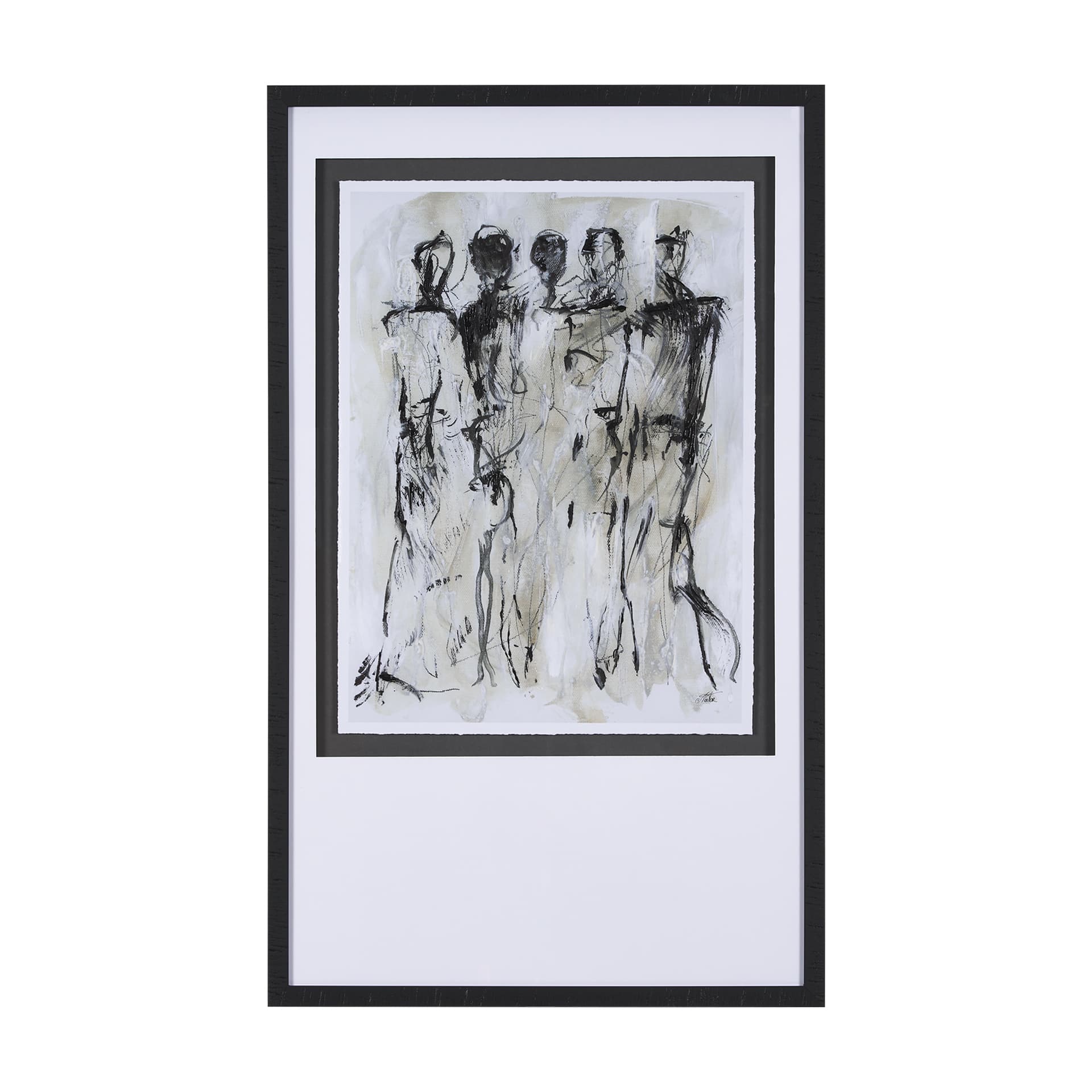Gathering I by Mercana Studio a Hand Embellished Textured Framed Art Print Matted under Glass — product photograph