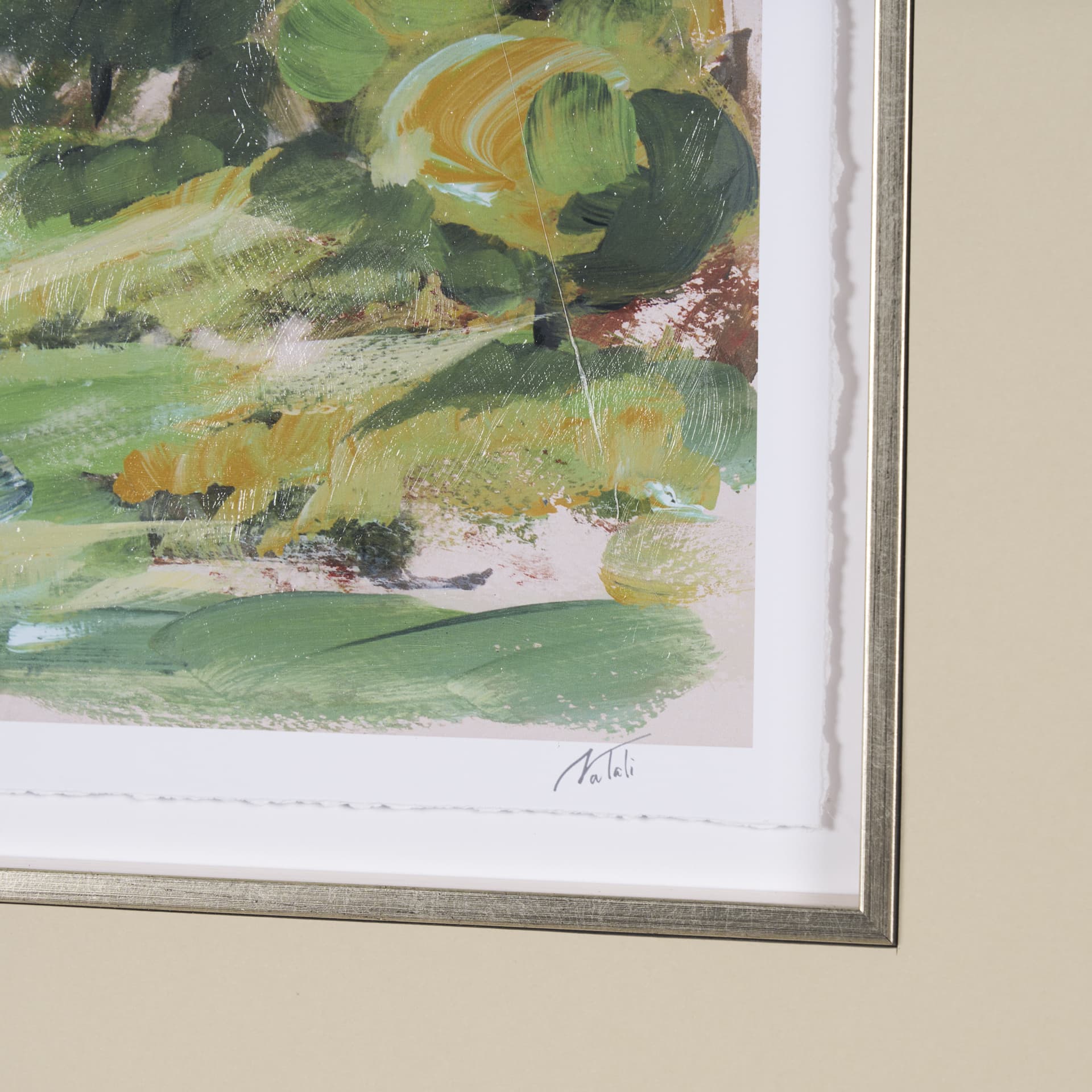 Vibrant View I by Mercana Studio a Hand Embelished Textured Framed Art Print Matted under Glass — product photograph