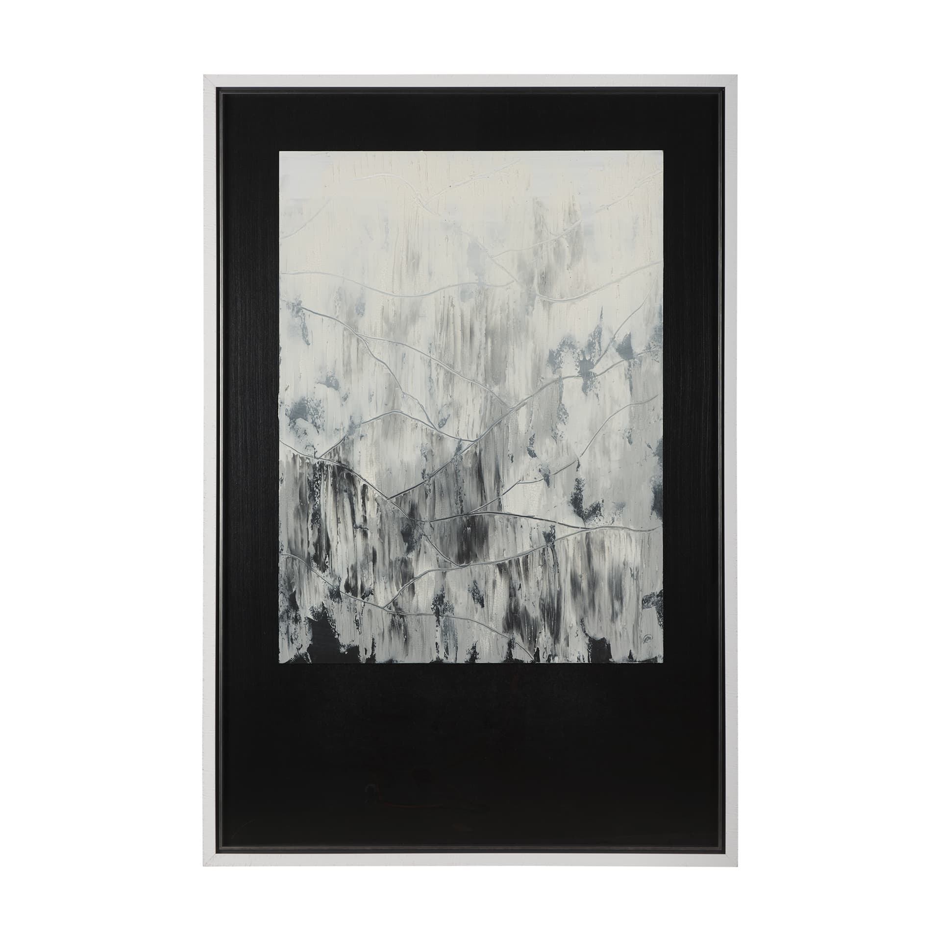 Mountain Shades II by Mercana Studio a Hand Embellished Textured Framed Art Print Matted under Glass — product photograph