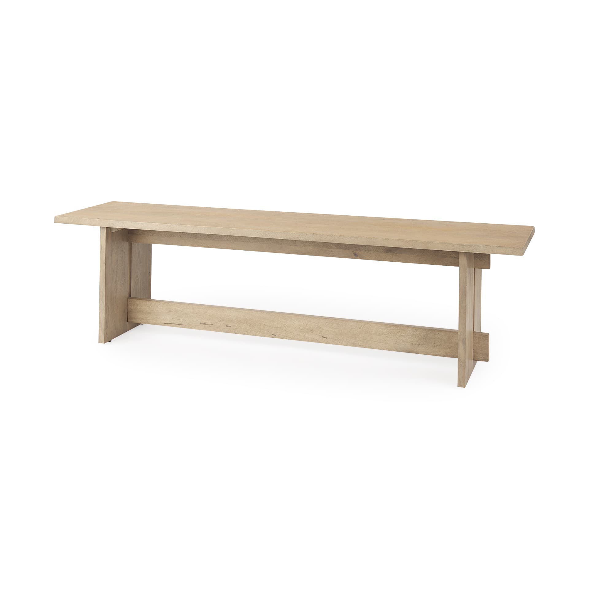 Aida 18H Light Brown Wood Dining Bench — product photograph