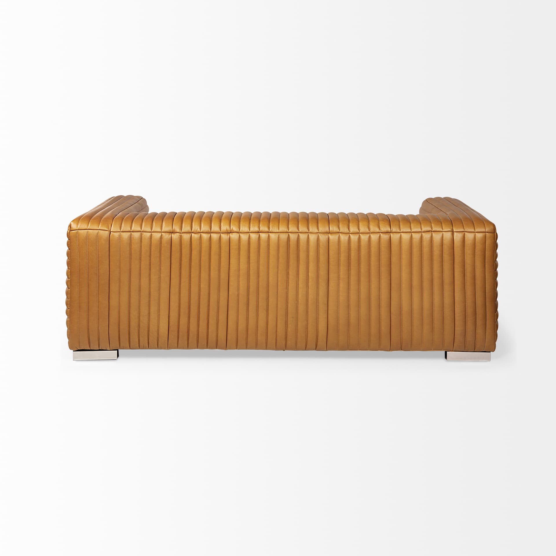 Ricciardo 82.5W Cognac Leather Three Seater Sofa — product photograph