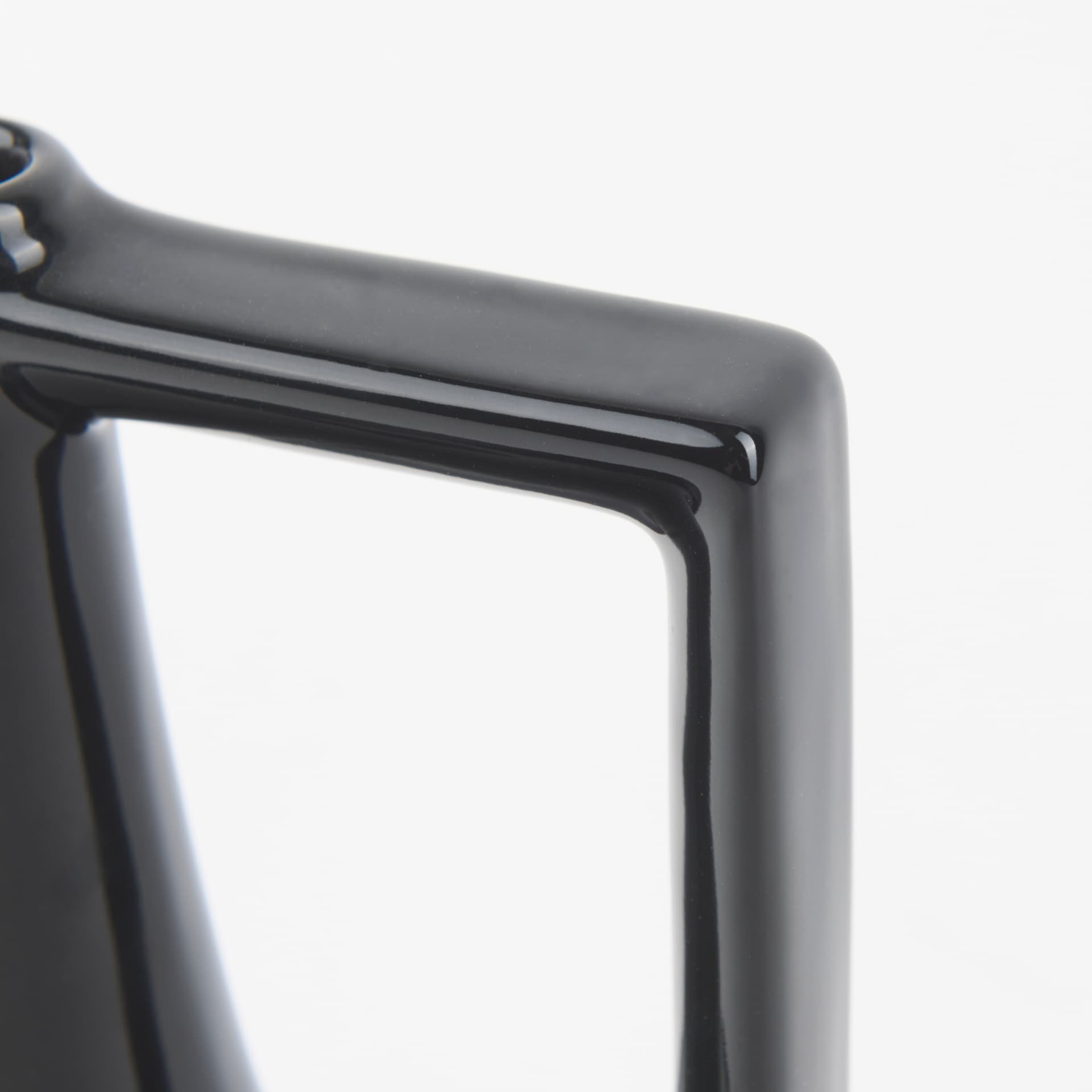 Burton 8.3H Small Glossy and Matte Black Ceramic Jug Vase — product photograph